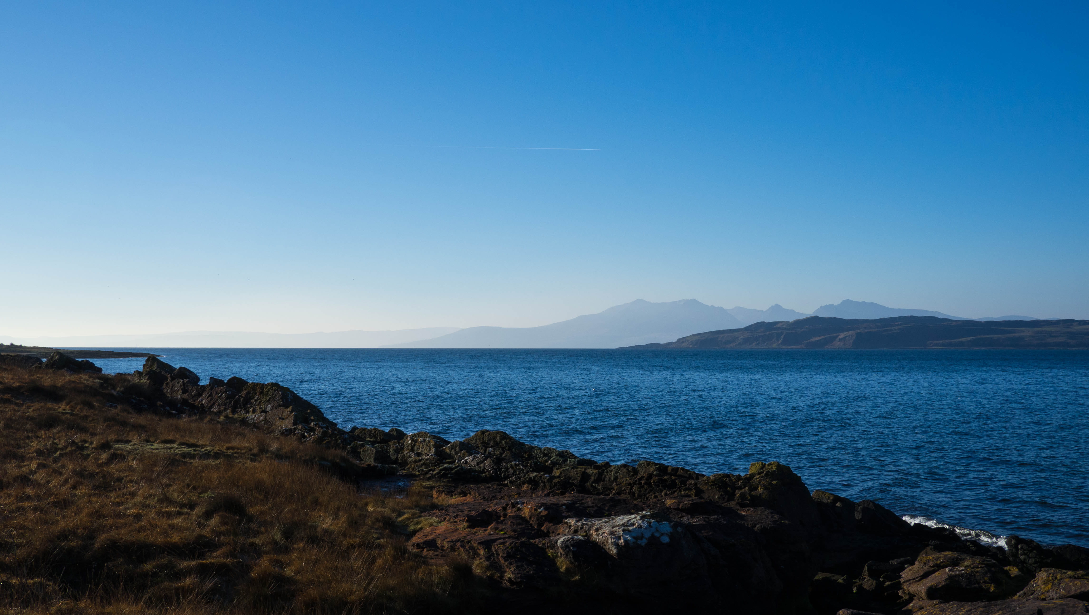 glasgow, mountain, goatfell, water, lake, island, landscape, bay, day, tranquil scene, outdoors, beach, beauty in nature, land, scotland, clyde, united kingdom, HD Wallpaper