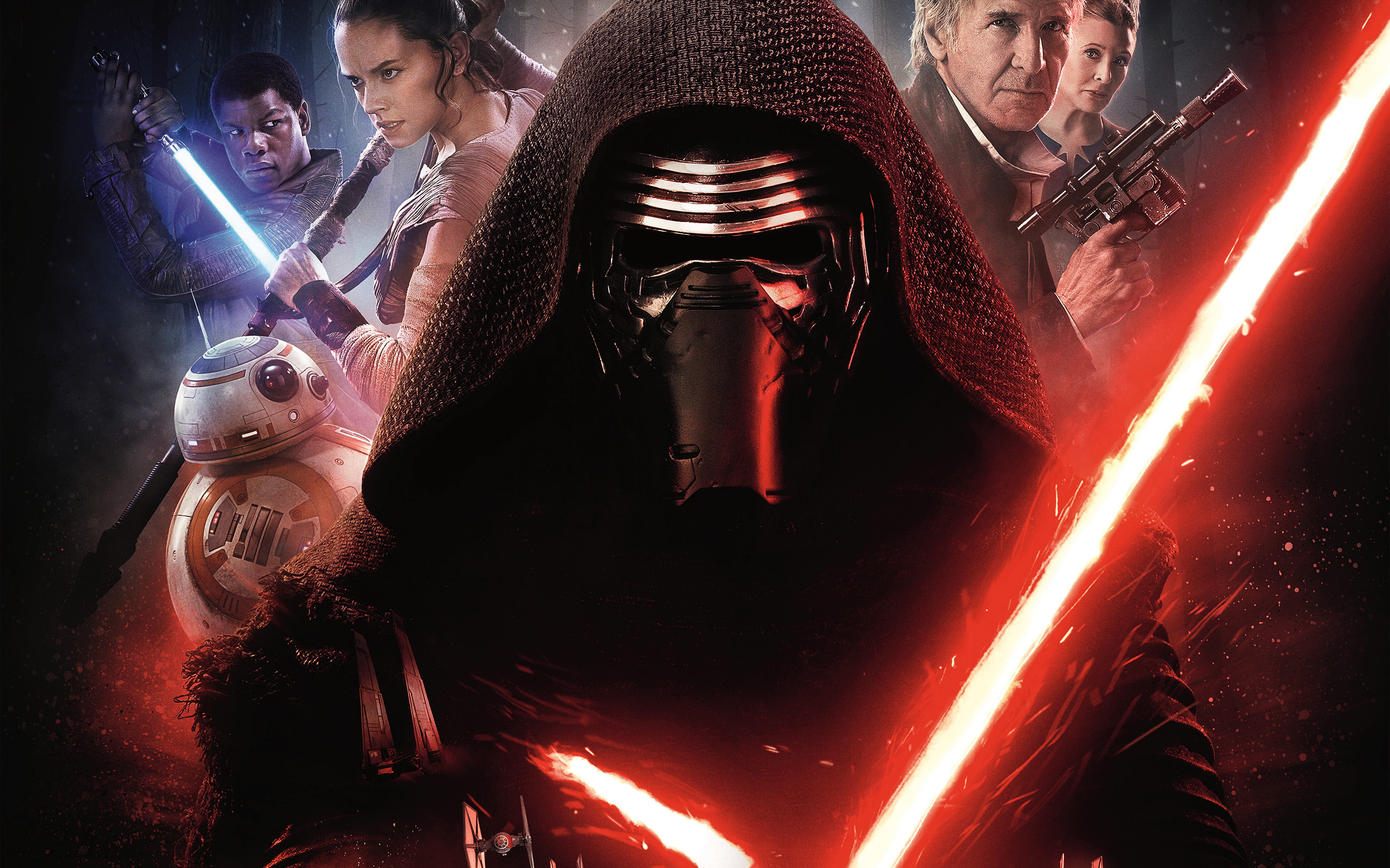 indoors, togetherness, waist up, women, hero, starwars, group of people, young men, poster, clothing, art, illuminated, 4K, young women, three quarter length, HD Wallpaper