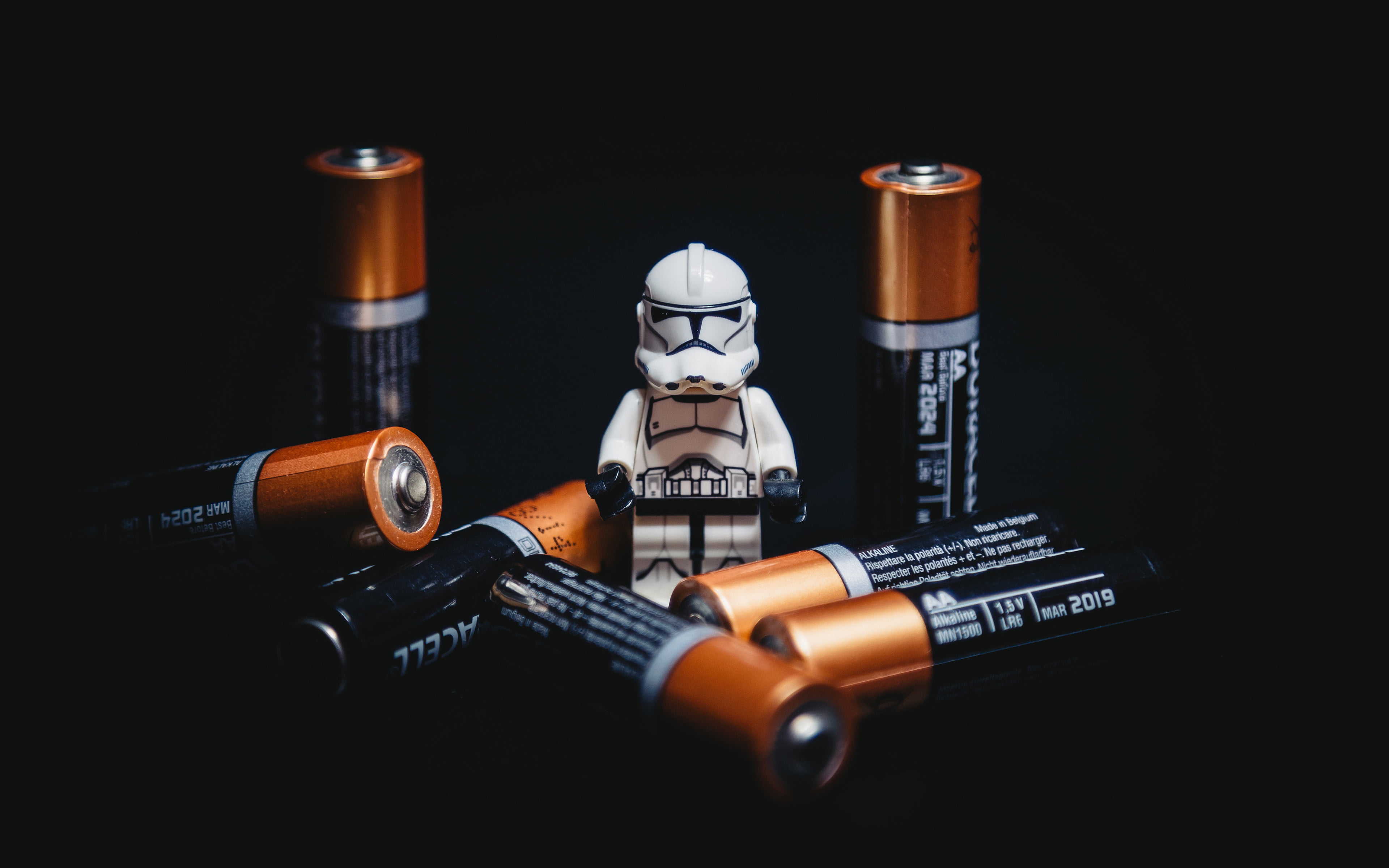 indoors, no people, studio shot, security, machinery, protection, representation, black background, still life, cute, warning sign, starwars, violence, HD Wallpaper