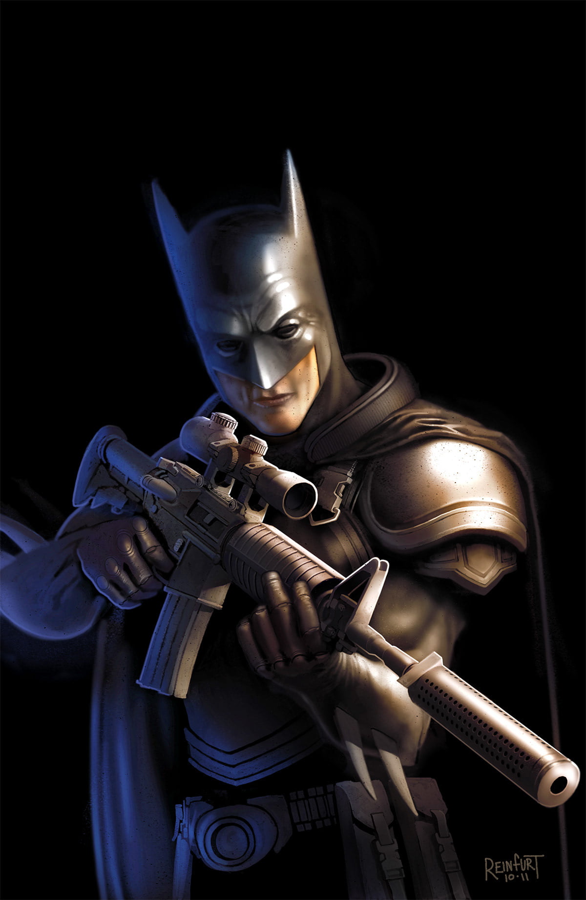 Batman, Batman Begins, 720P, gun, Phone HD Wallpaper