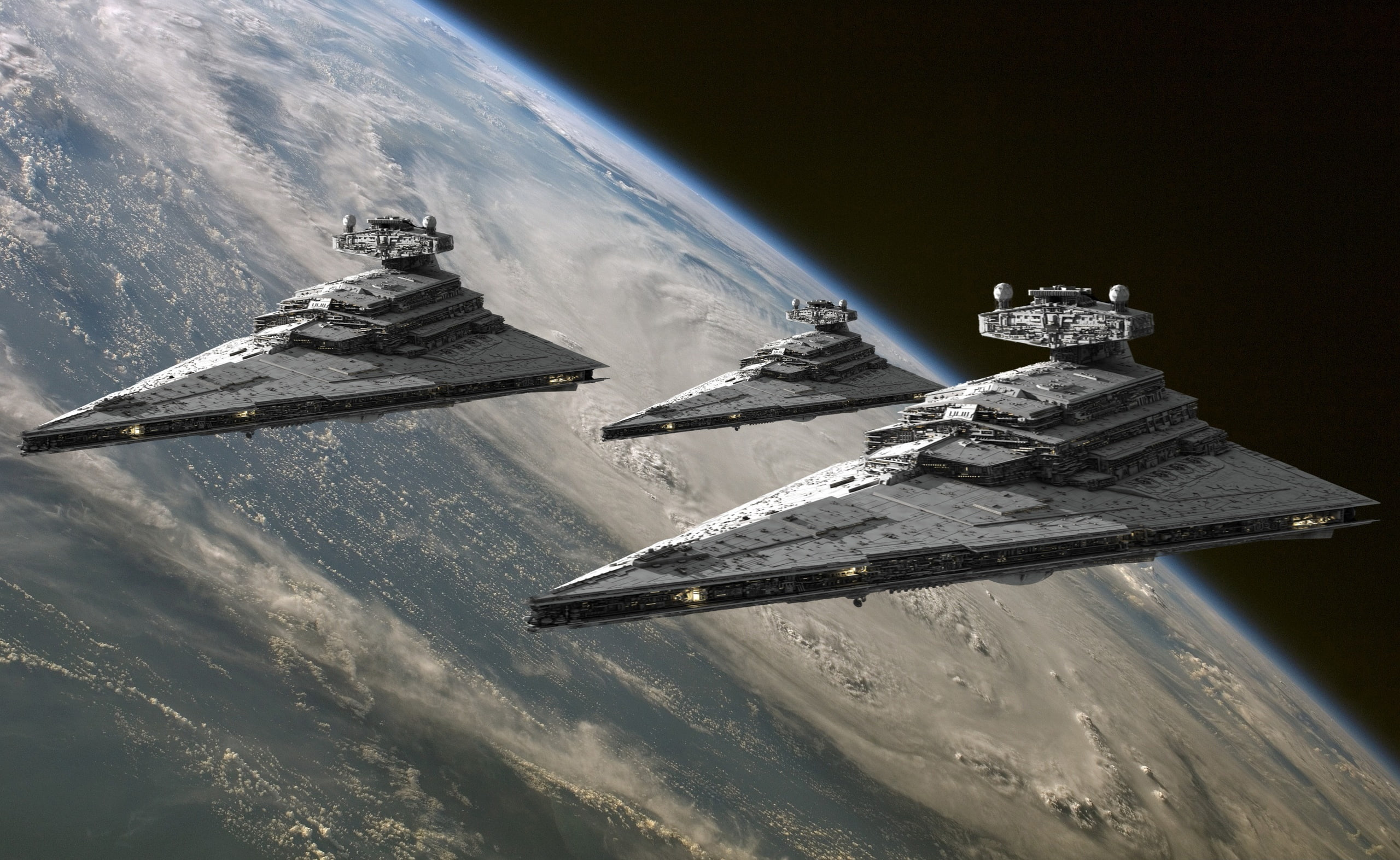 planet earth, environment, sky, air vehicle, Star, Star Wars, spaceships, beauty in nature, plane, no people, Movies, water, nautical vessel, nature, 2K, HD Wallpaper