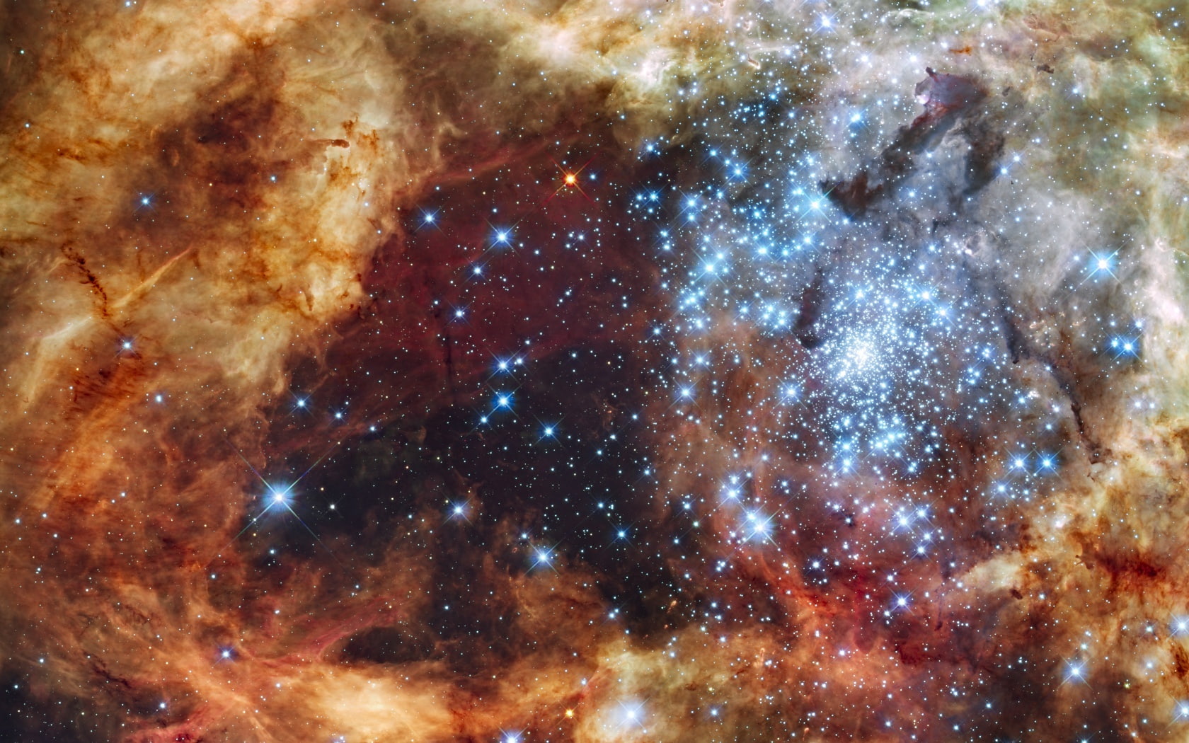 doradus, hubble, 720P, Space, stars, region, doradus nebula, forming, large magellanic cloud, art, star, hd, grand, nebula, HD Wallpaper