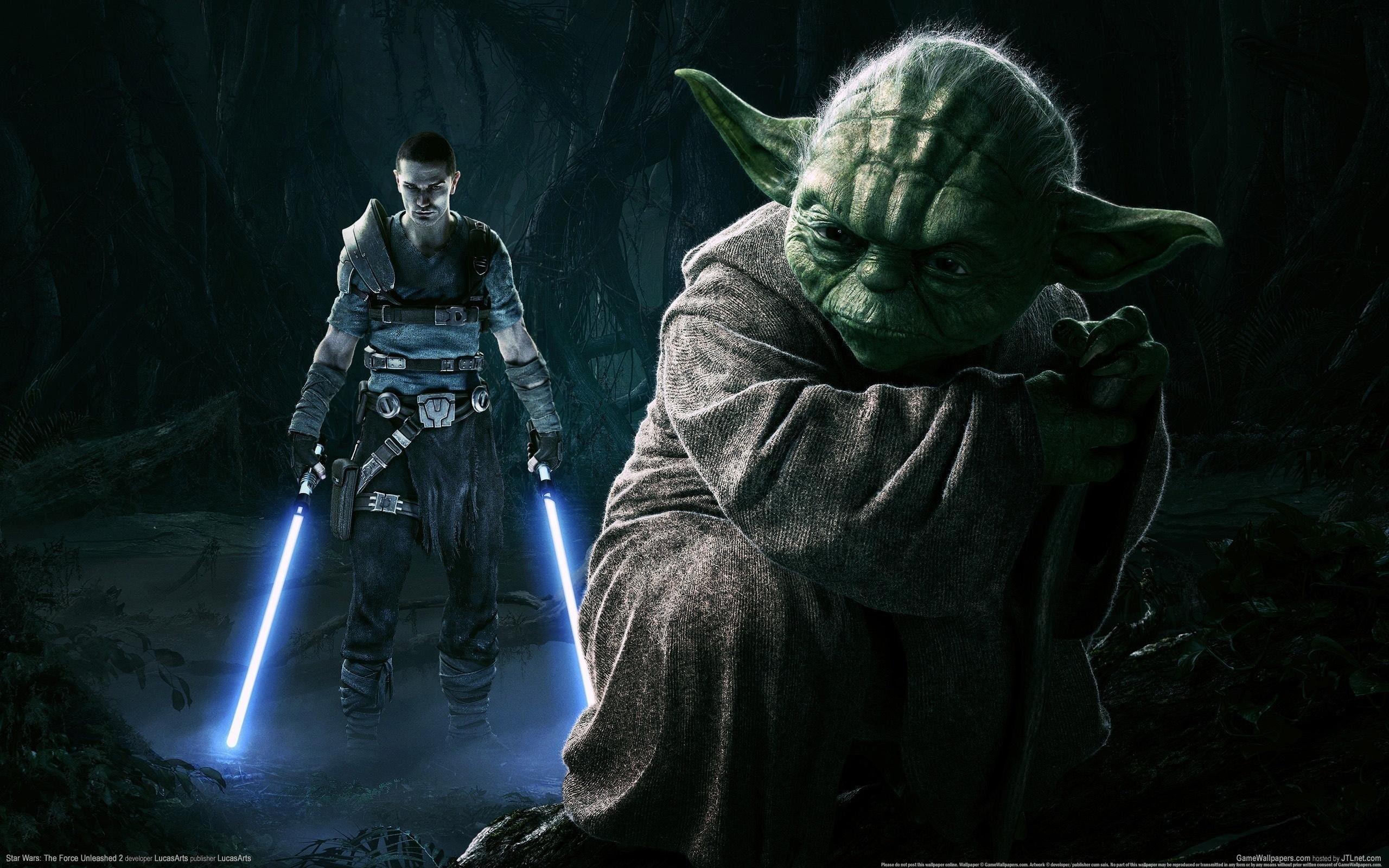 lightsaber, force, the, star, video games, yoda, 2K, jedi, wars, hd, unleashed, HD Wallpaper
