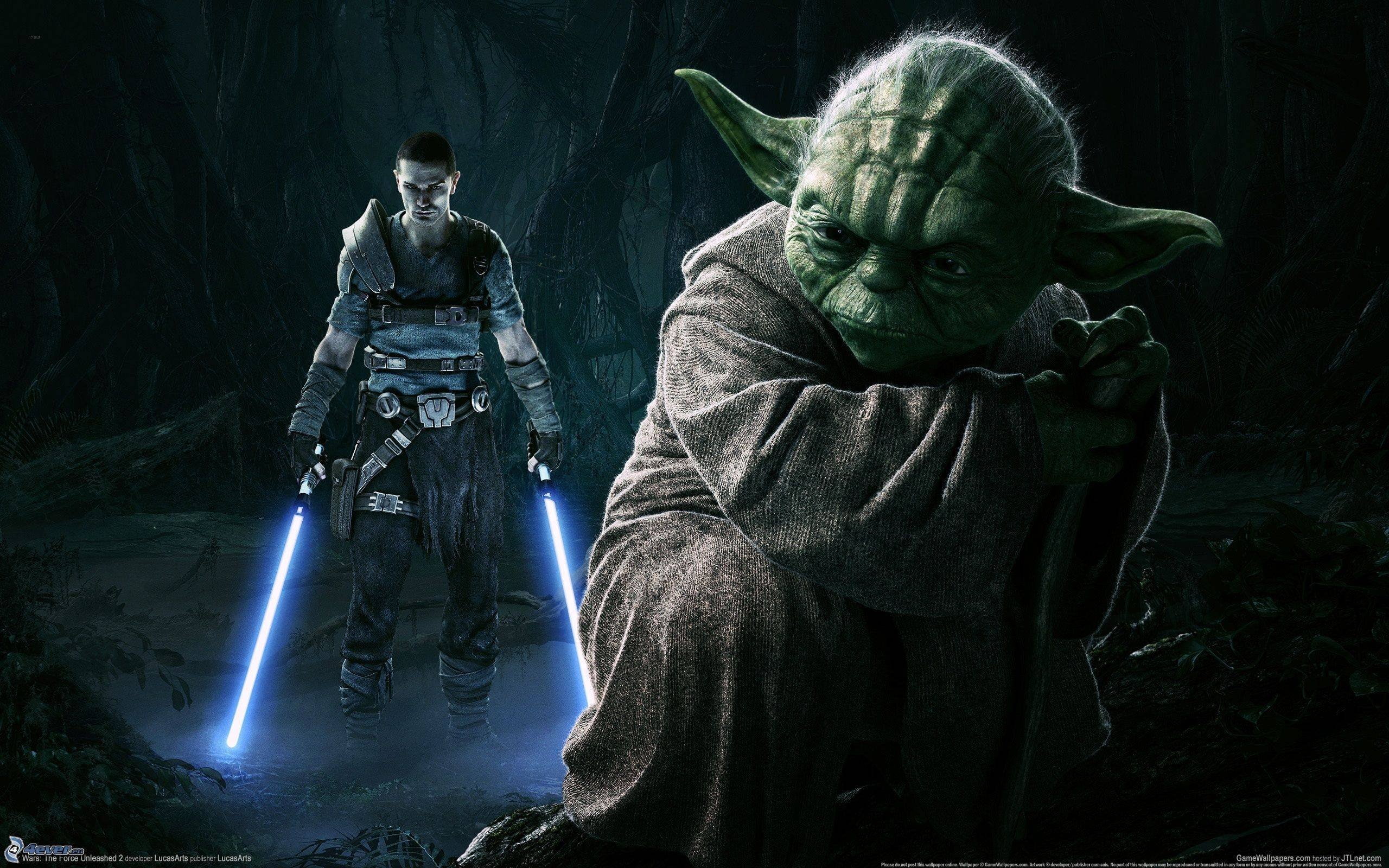 Star, Yoda, warrior, fi, Unleashed, alien, Futuristic, Force, sci, Wars, 2K, Fighting, action, 2560x1600 px, HD Wallpaper