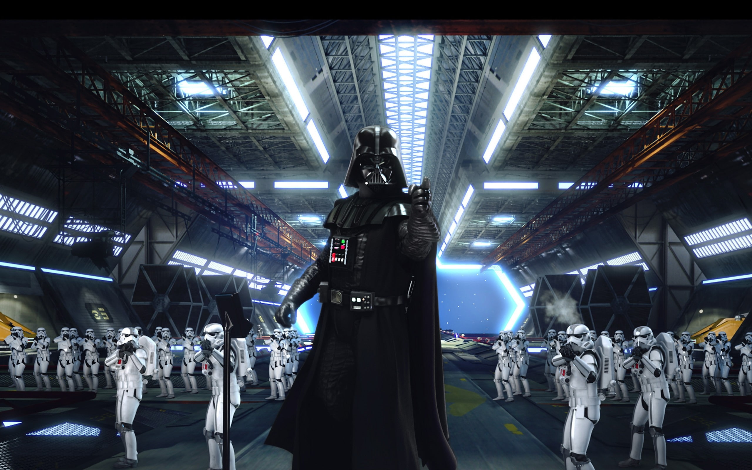 x, wars, darth, art, entertainment, vader, star, movies, tie, hd, stormtroopers, 2K, Star Wars, fighters, HD Wallpaper