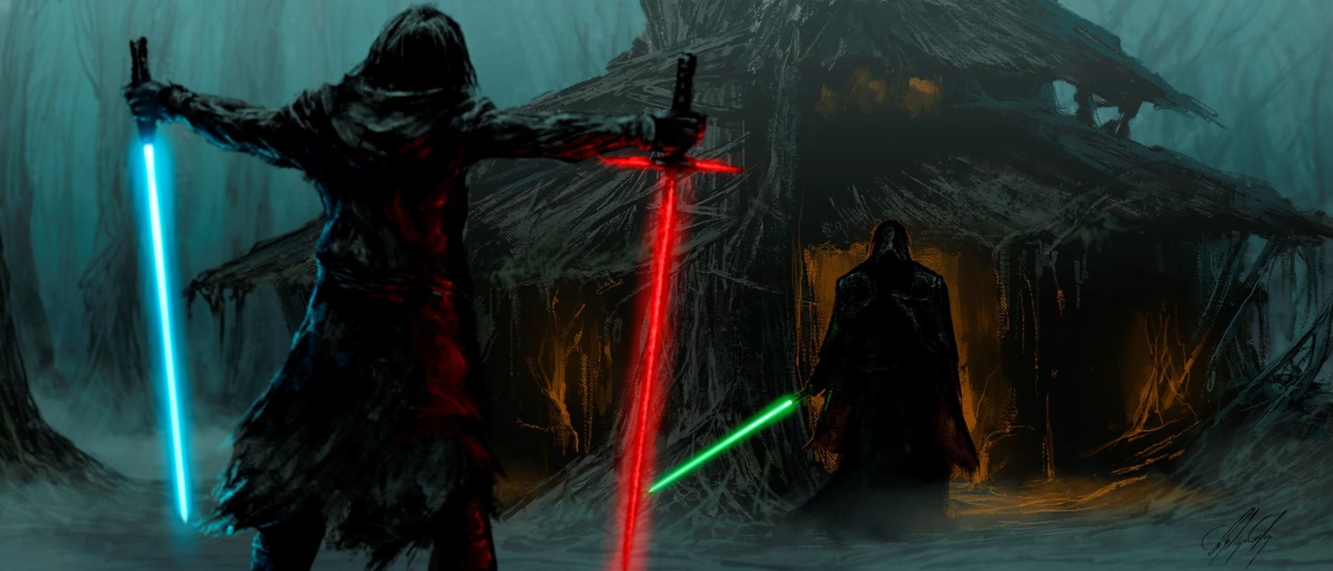 1080P, Star Wars, Kylo Ren, Lightsaber, Luke Skywalker, HD Wallpaper