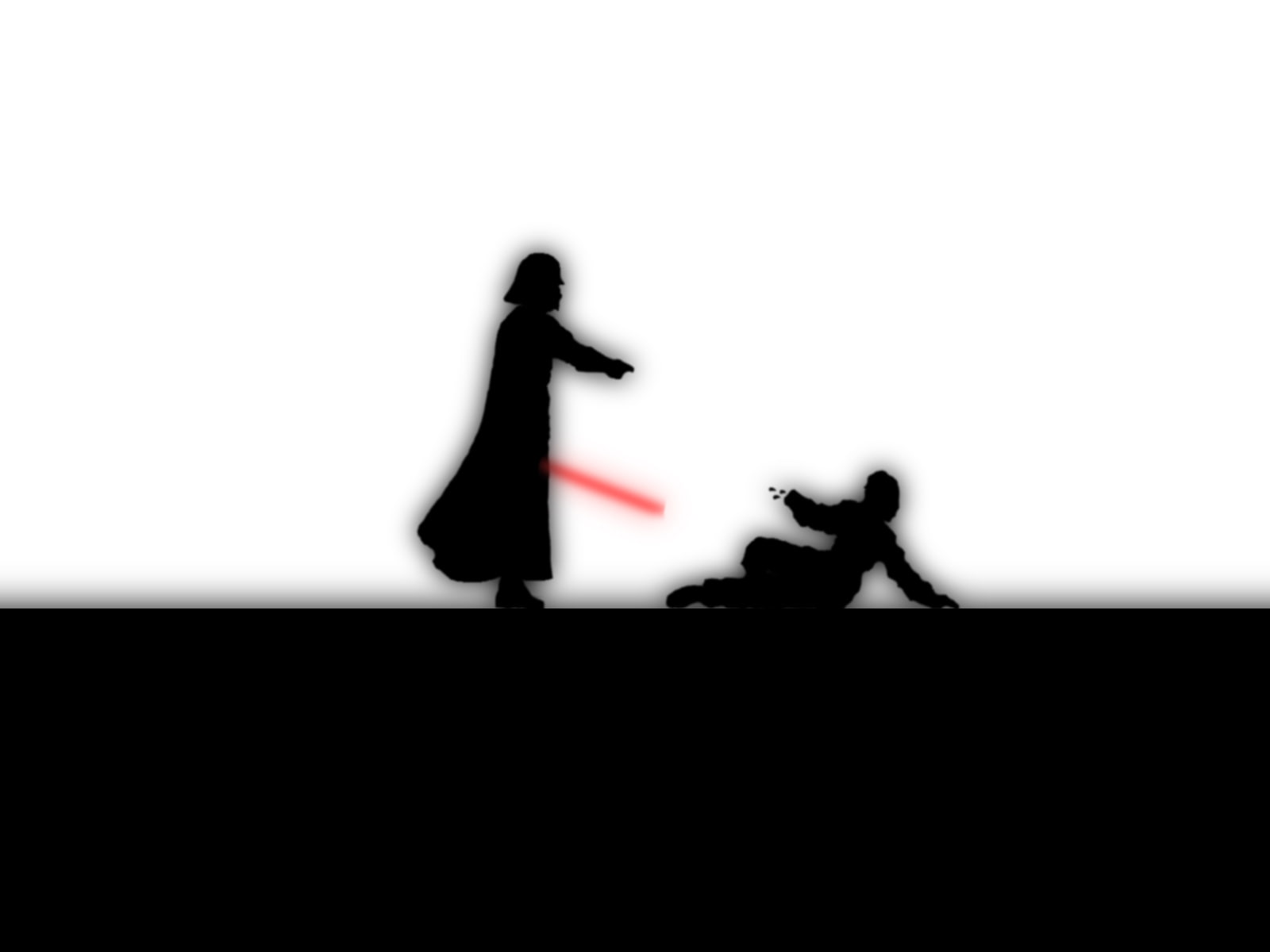 720P, Luke Skywalker, Darth Vader, silhouette, Star Wars, HD Wallpaper