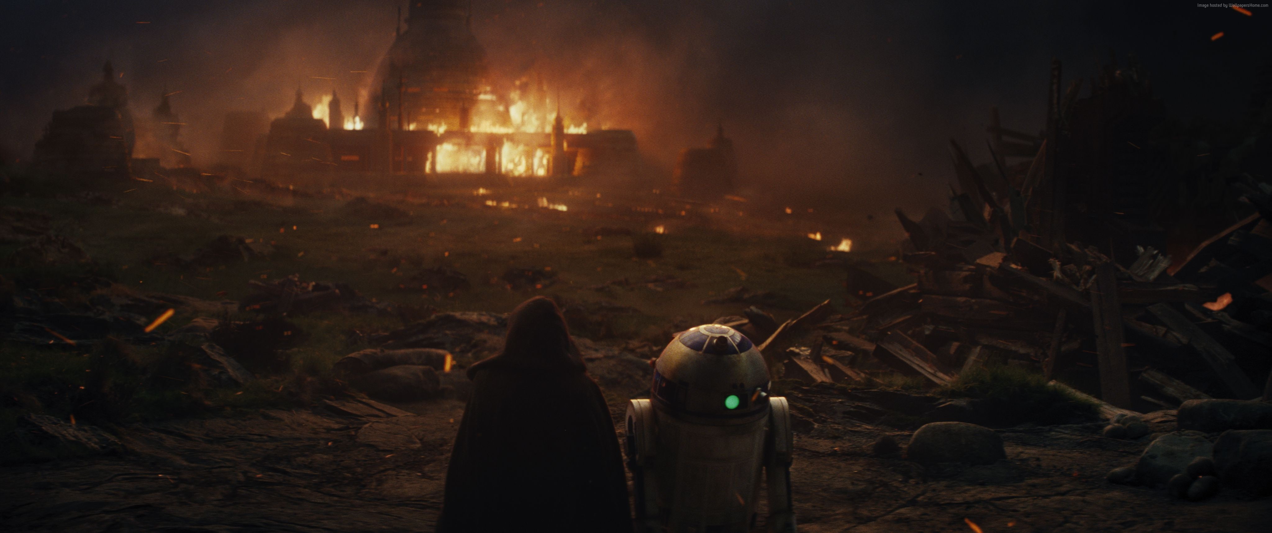 4K, best movies, R2D2, Daisy Ridley, Star Wars: The Last Jedi, Mark Hamill, HD Wallpaper