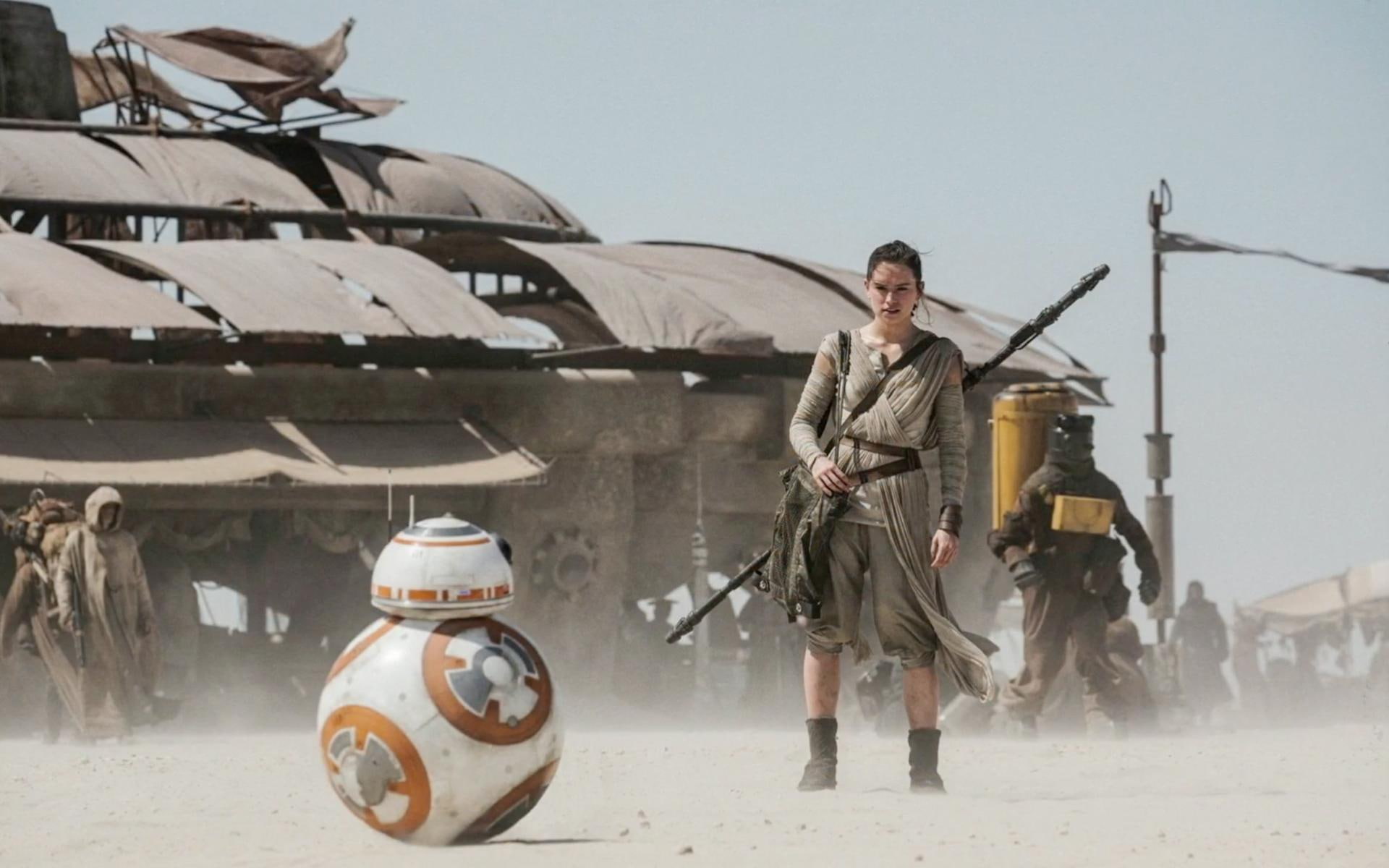 wars, awakens, star, r2d2, rd, force, desert, 1080P, force awakens, HD Wallpaper