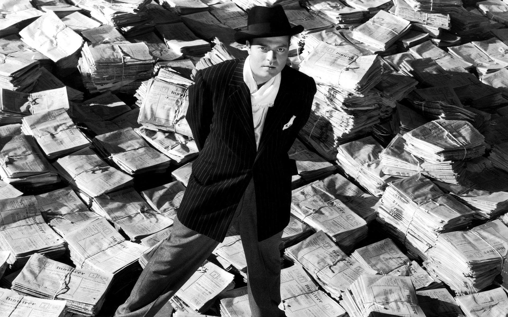 lot, welles, illustration, citizen, kane, orson, 1080P, paper, news, HD Wallpaper