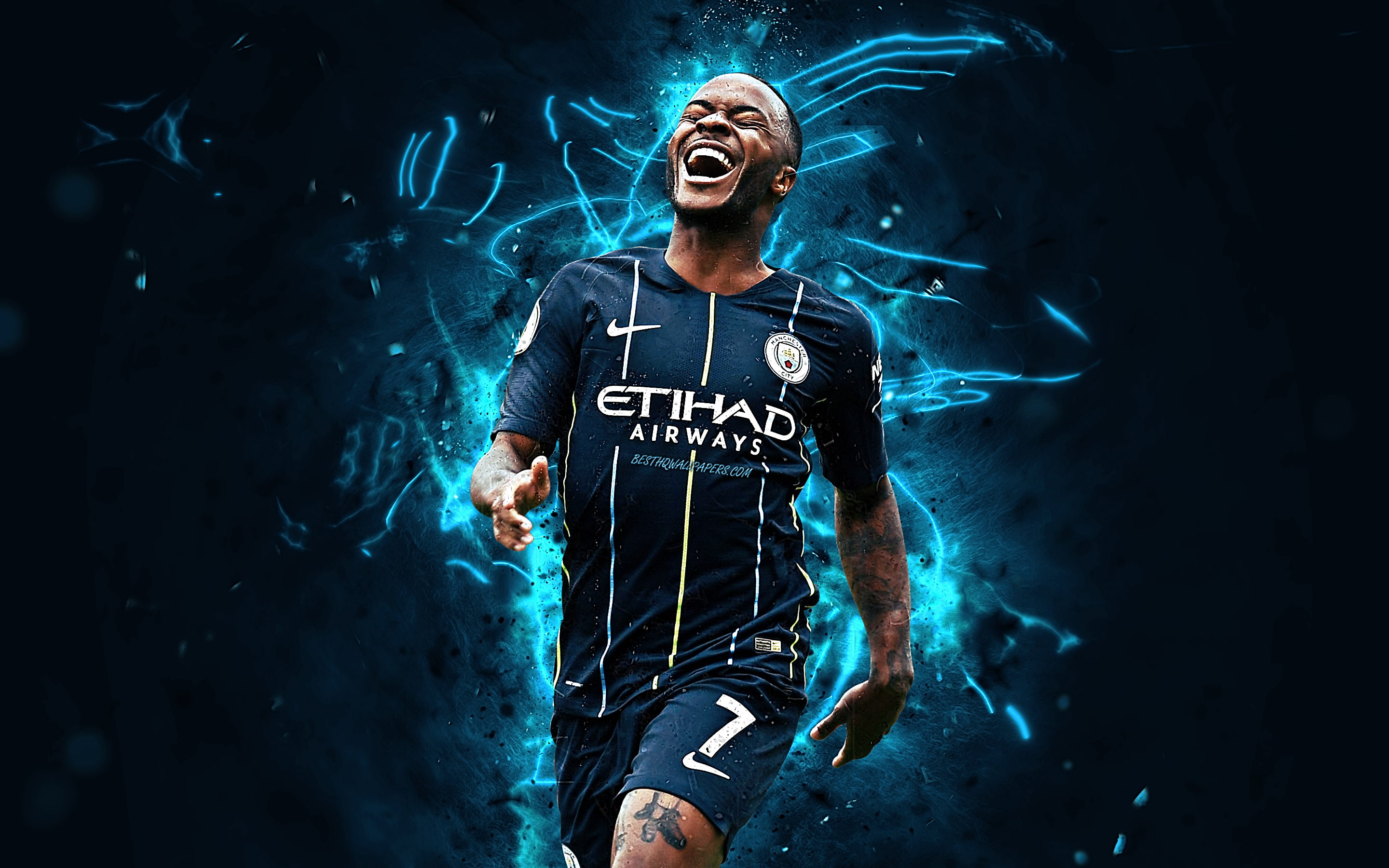 2K, Manchester City F.C., Soccer, Raheem Sterling, HD Wallpaper