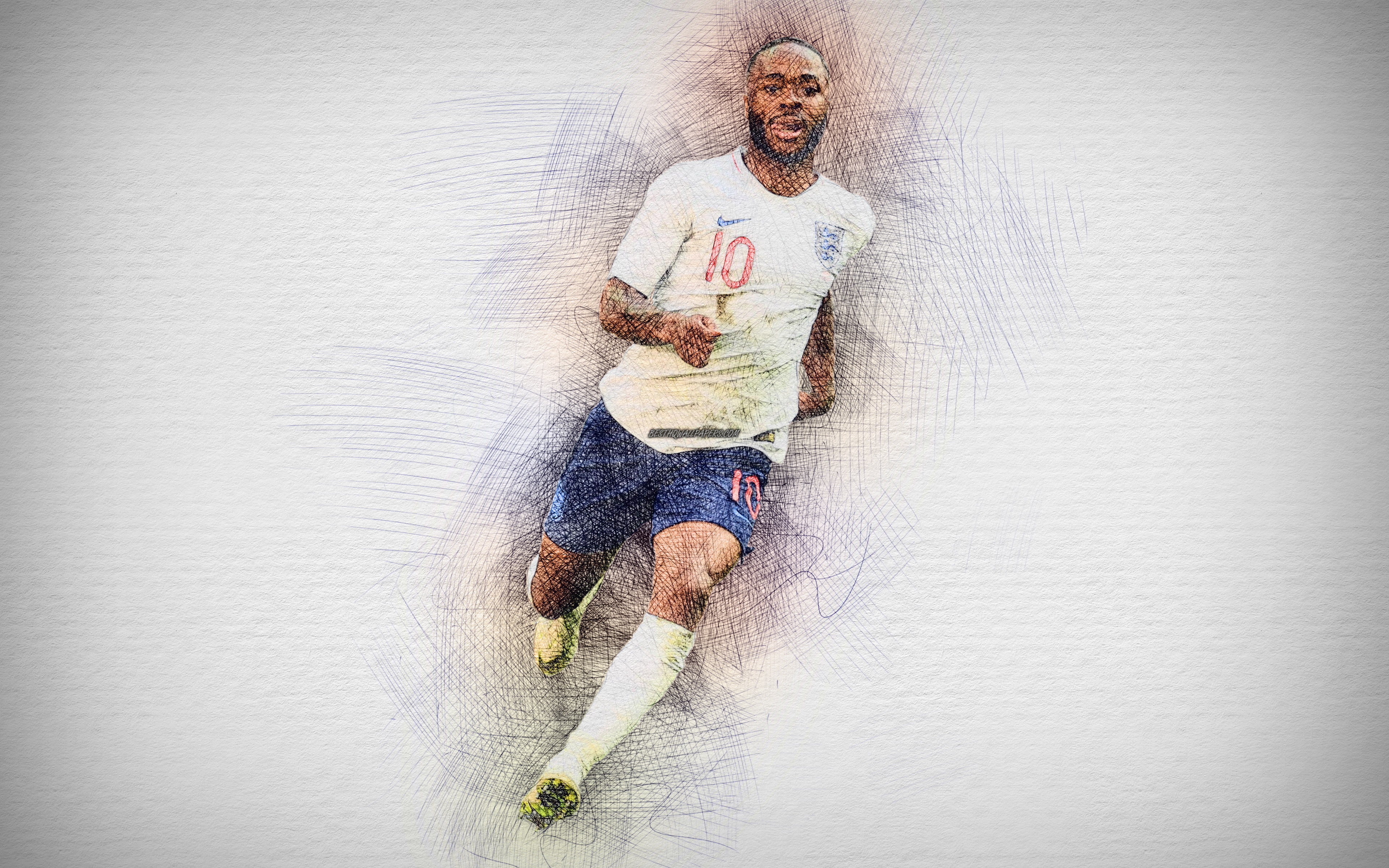 4K, Raheem Sterling, English, Soccer, HD Wallpaper