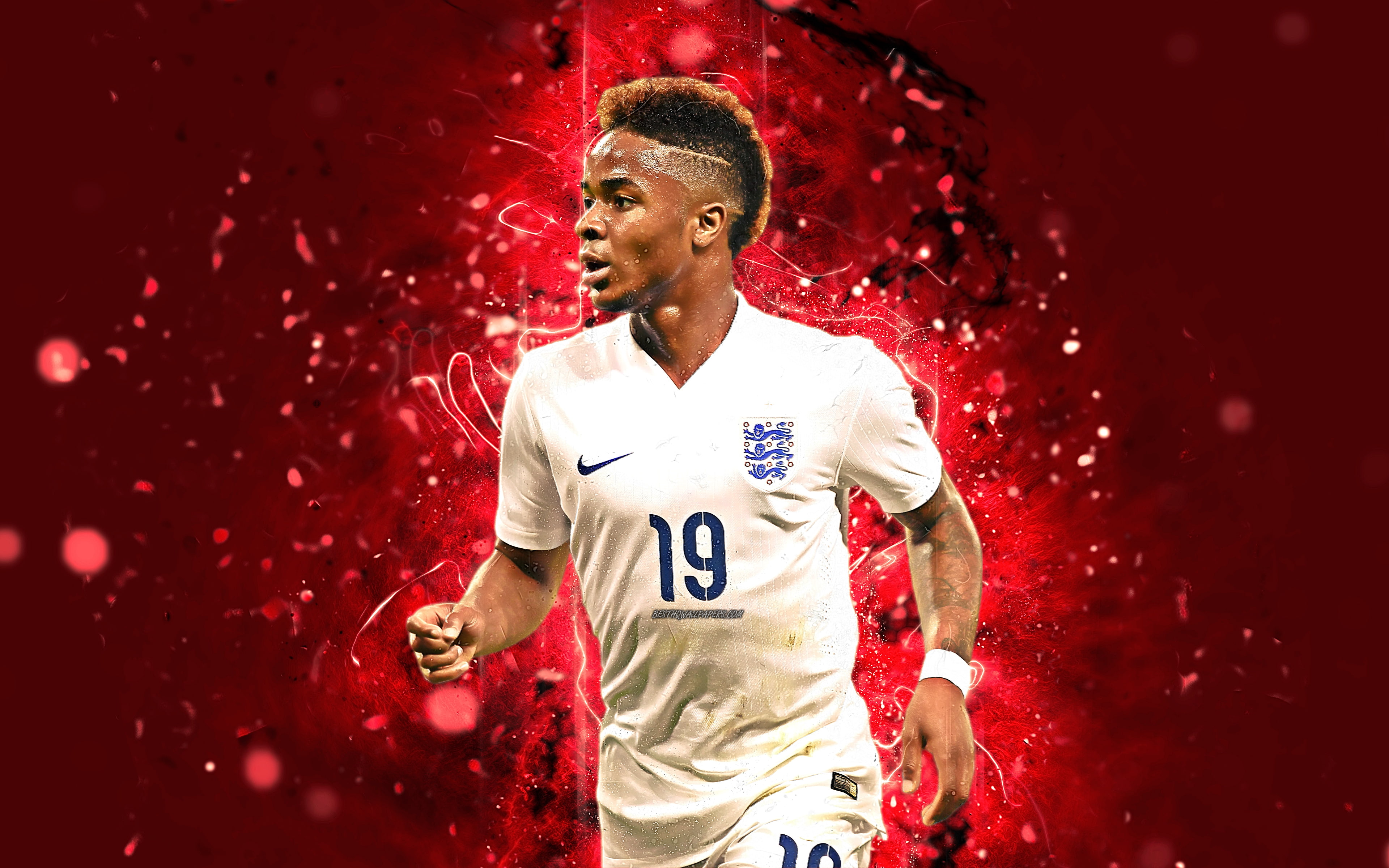 English, 4K, Soccer, Raheem Sterling, HD Wallpaper