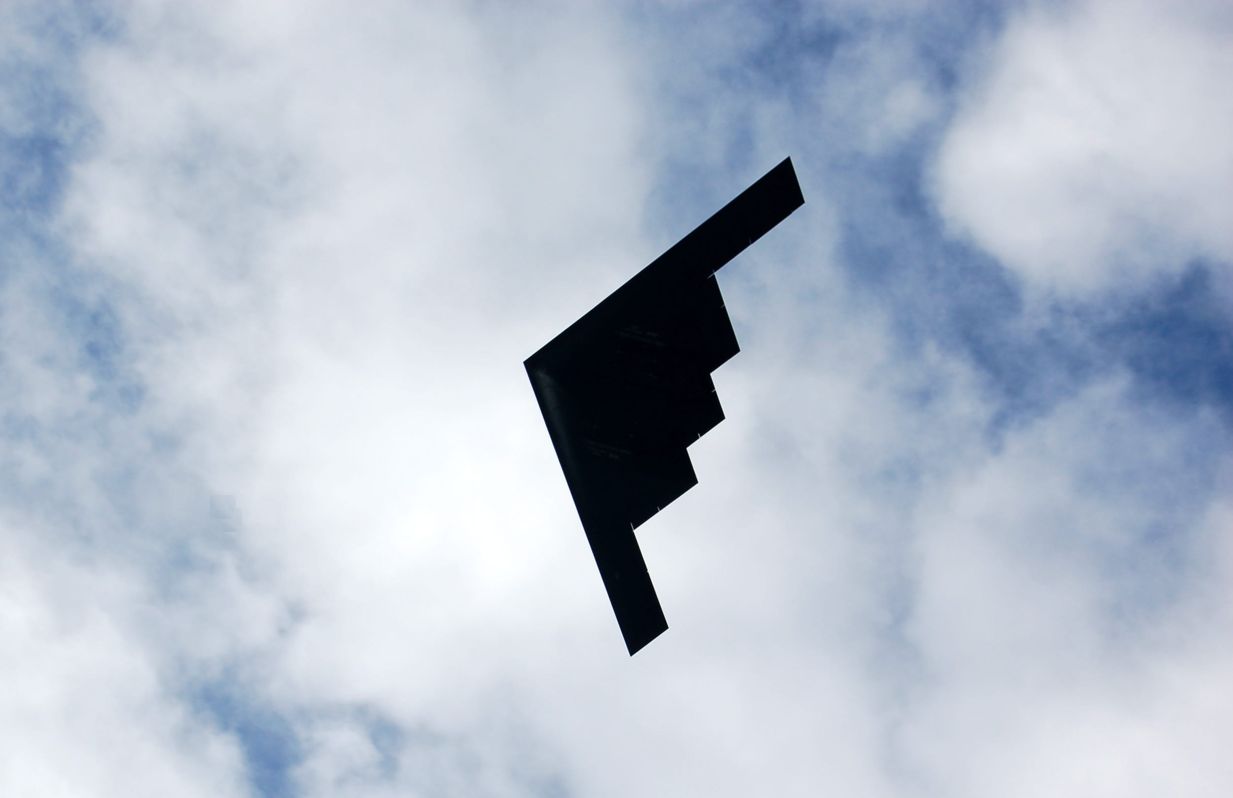 nature, plane, b-2, black color, stealth bomber, b@, transportation, blue, no people, low angle view, flying, clouds, bomber, united states, pasadena, communication, HD Wallpaper