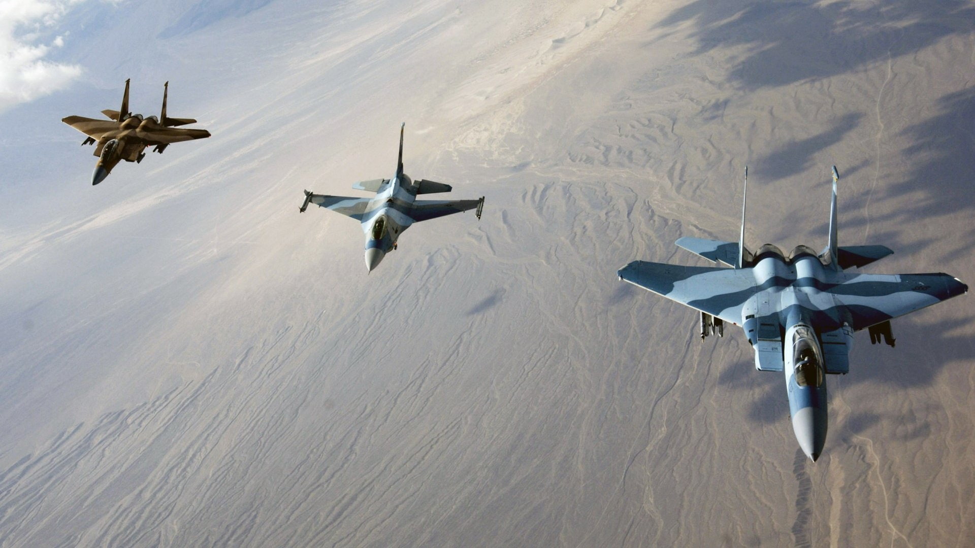 Aggressor Suqadron, 1080P, Jet Fighter, General Dynamics F-16 Fighting Falcon, Jet Fighters, McDonnell Douglas F-15 Eagle, HD Wallpaper