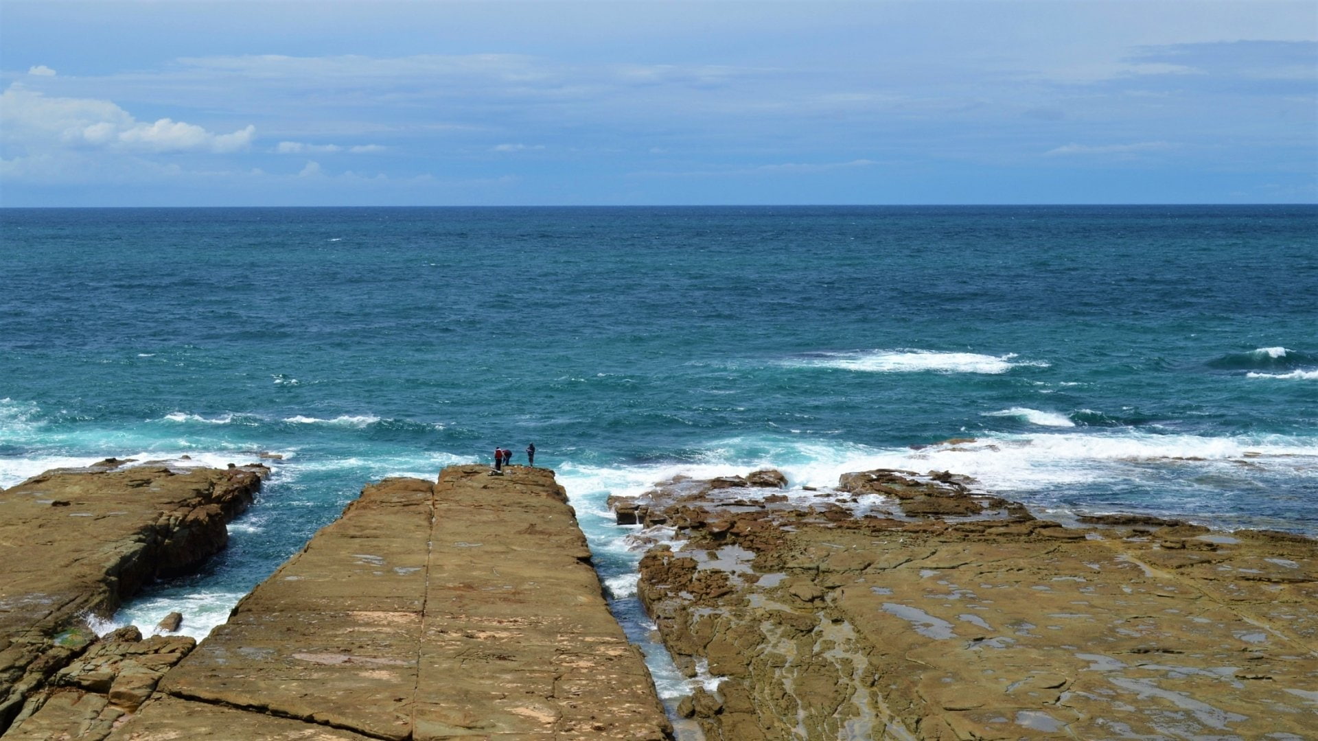 Ocean, Wave, Earth, Rock, Australia, Horizon, Coast, Coastline, Norah Head, Norah  Head, 1080P, Water, HD Wallpaper