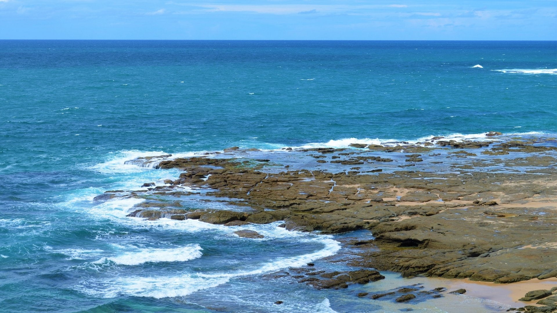 Australia, Norah Head, Ocean, Norah  Head, Earth, Water, Wave, Rock, 1080P, Coastline, Horizon, Coast, HD Wallpaper