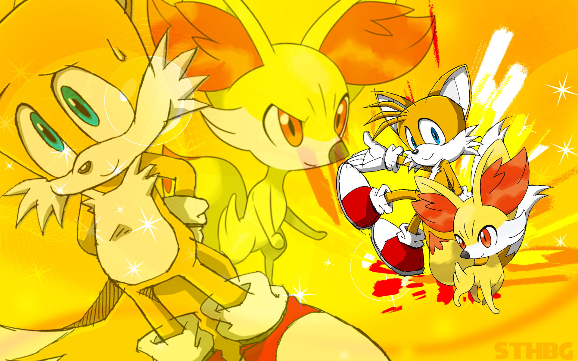 holiday, multi colored, Tails (character), music, Sonic the Hedgehog, celebration, art and craft, yellow, mural, outdoors, no people, nature, day, Sonic, HD Wallpaper