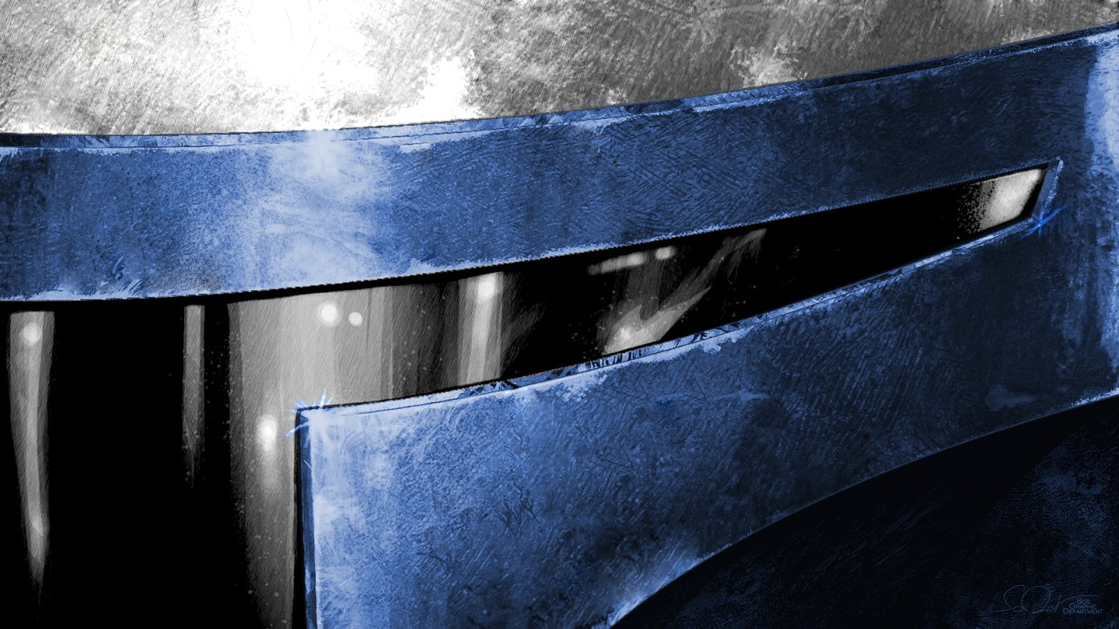 still life, shiny, no people, close-up, backgrounds, high angle view, detail, Star Wars, blue, metal, day, purple, built structure, Jango Fett, full frame, HD Wallpaper