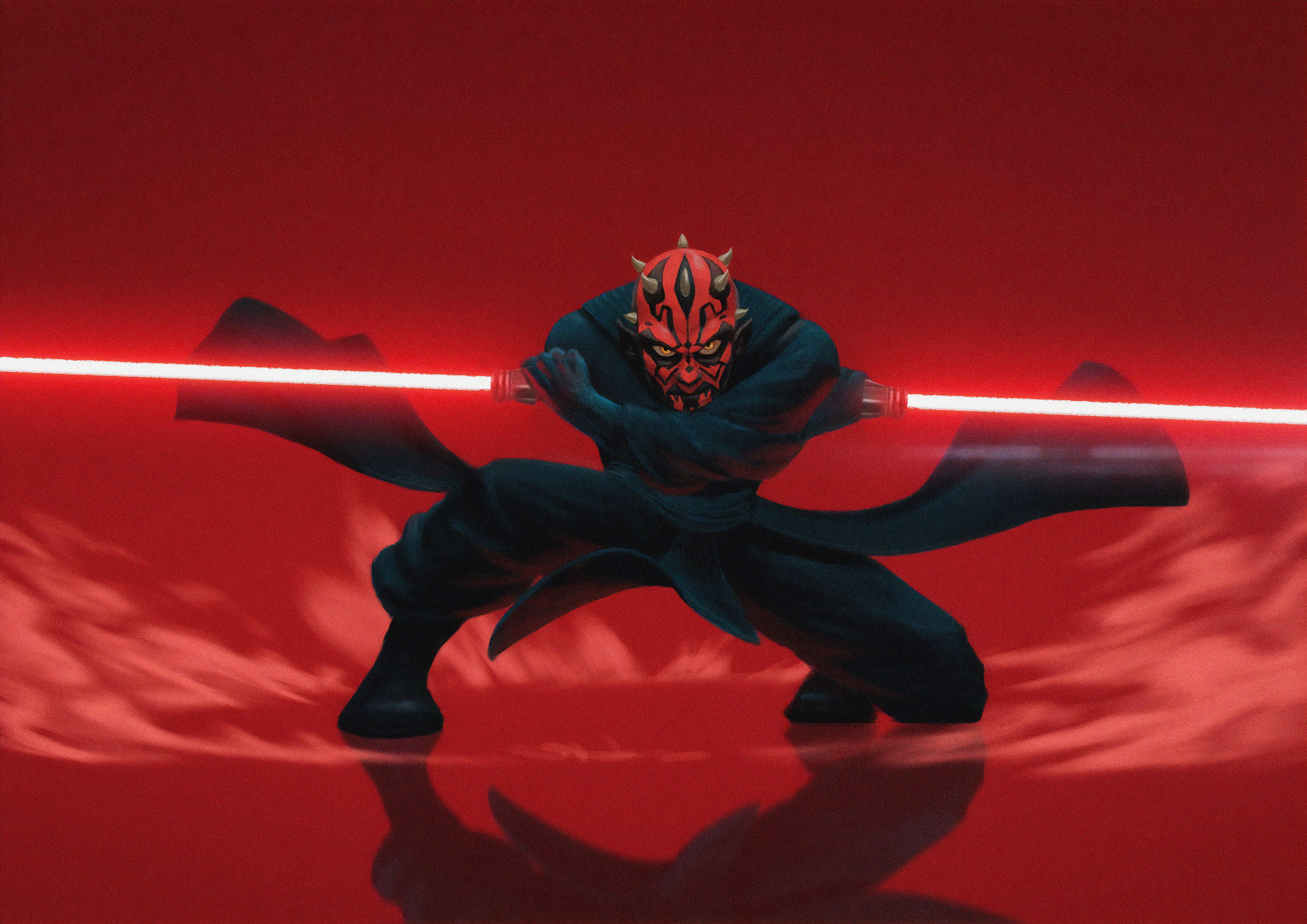 Lightsaber, 4K, Darth Maul, Star Wars, HD Wallpaper
