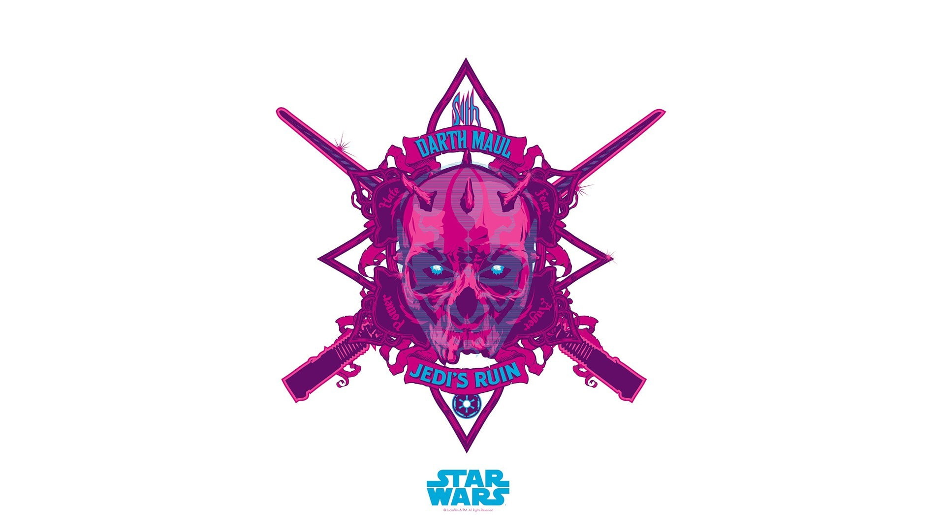 Star Wars, logo, Darth Maul, anime, 1080P, HD Wallpaper