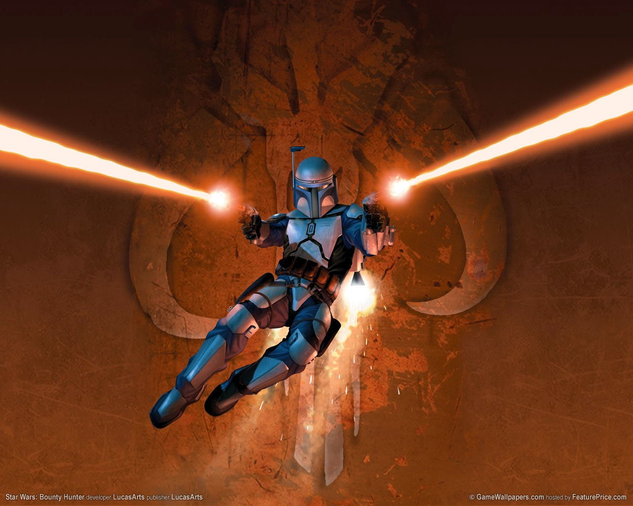 hero, character, 720P, blue, Bounty Hunter, Star Wars, Jango Fett, illustration, HD Wallpaper