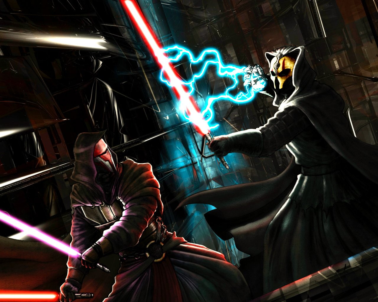 720P, Red Lightsaber, Lightning, Star Wars, Glove, Purple Lightsaber, Mask, Sith (Star Wars), Hood, Star Wars: The Old Republic, Lightsaber, HD Wallpaper