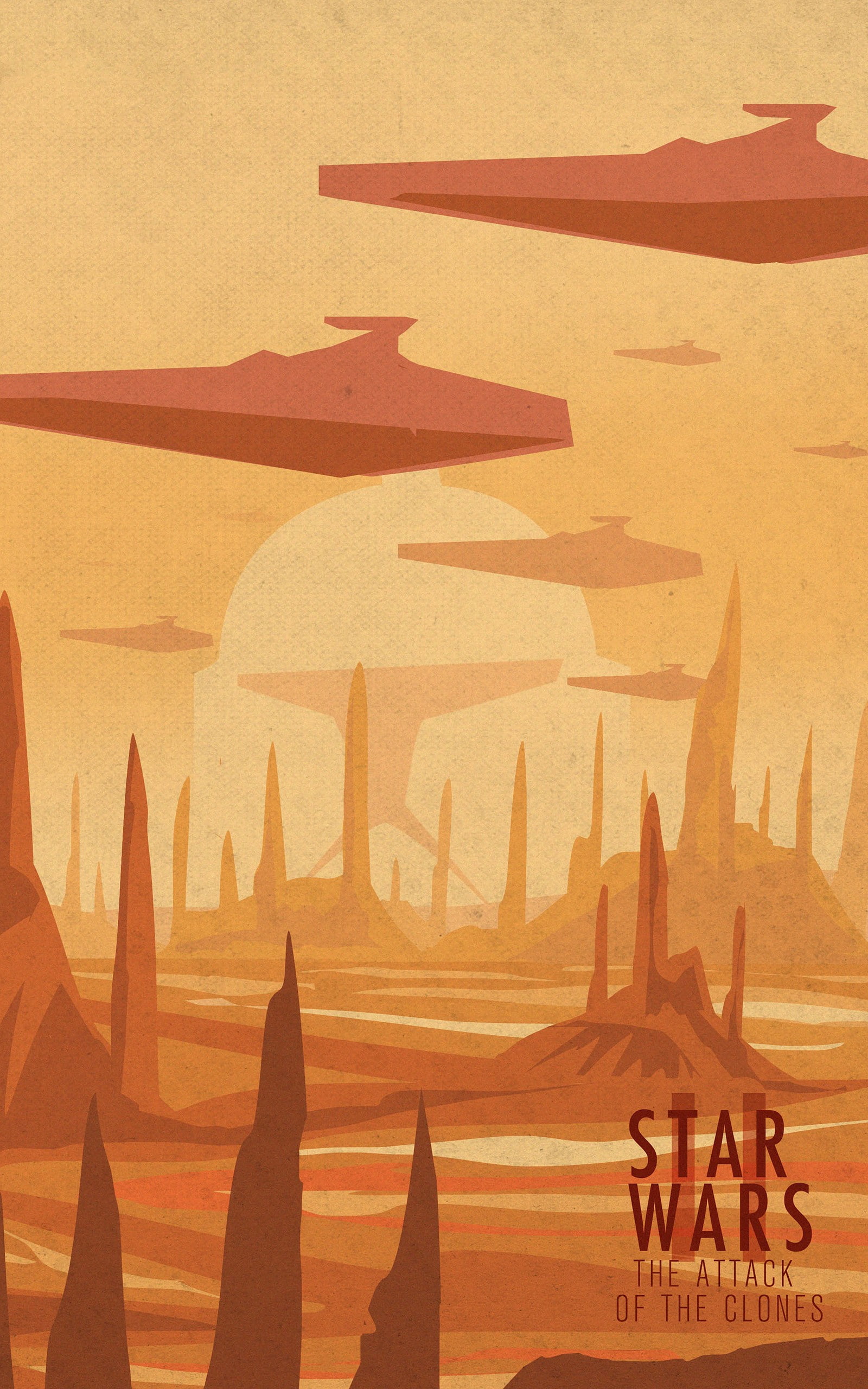 Star Wars, Portrait Display, 2K, Star Wars: Episode II The Attack Of The Clones, minimalism, Phone HD Wallpaper