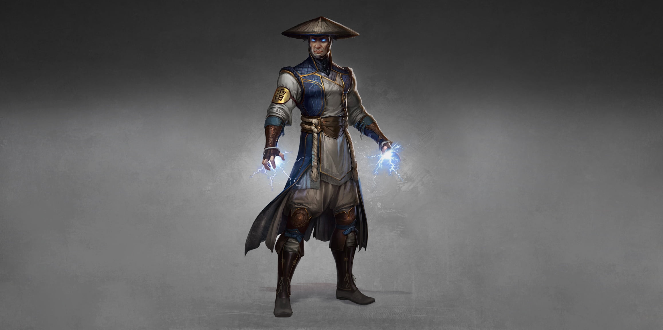 Style, Minimalism, Fiction, Mortal Kombat, Mortal Kombat 11, Illustration, Atomhawk Design, The God Of Thunder, Warrior, Fighter, 1080P, Raiden, by Atomhawk Design, HD Wallpaper