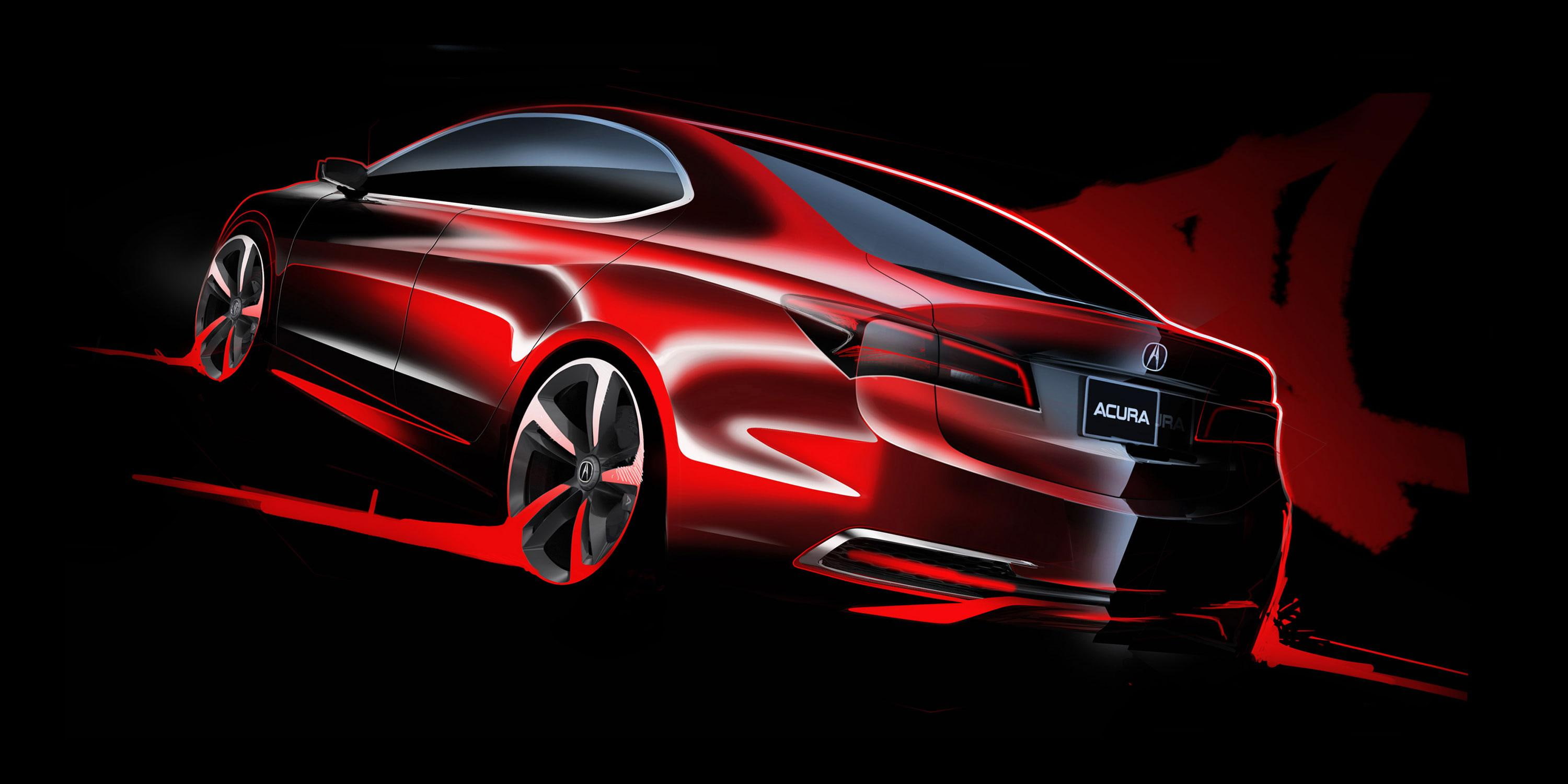 2014 detroit auto show, 2015, 4-cylinder, tlx, 2K, luxury, prototype, concept, acura, photo, japan, HD Wallpaper
