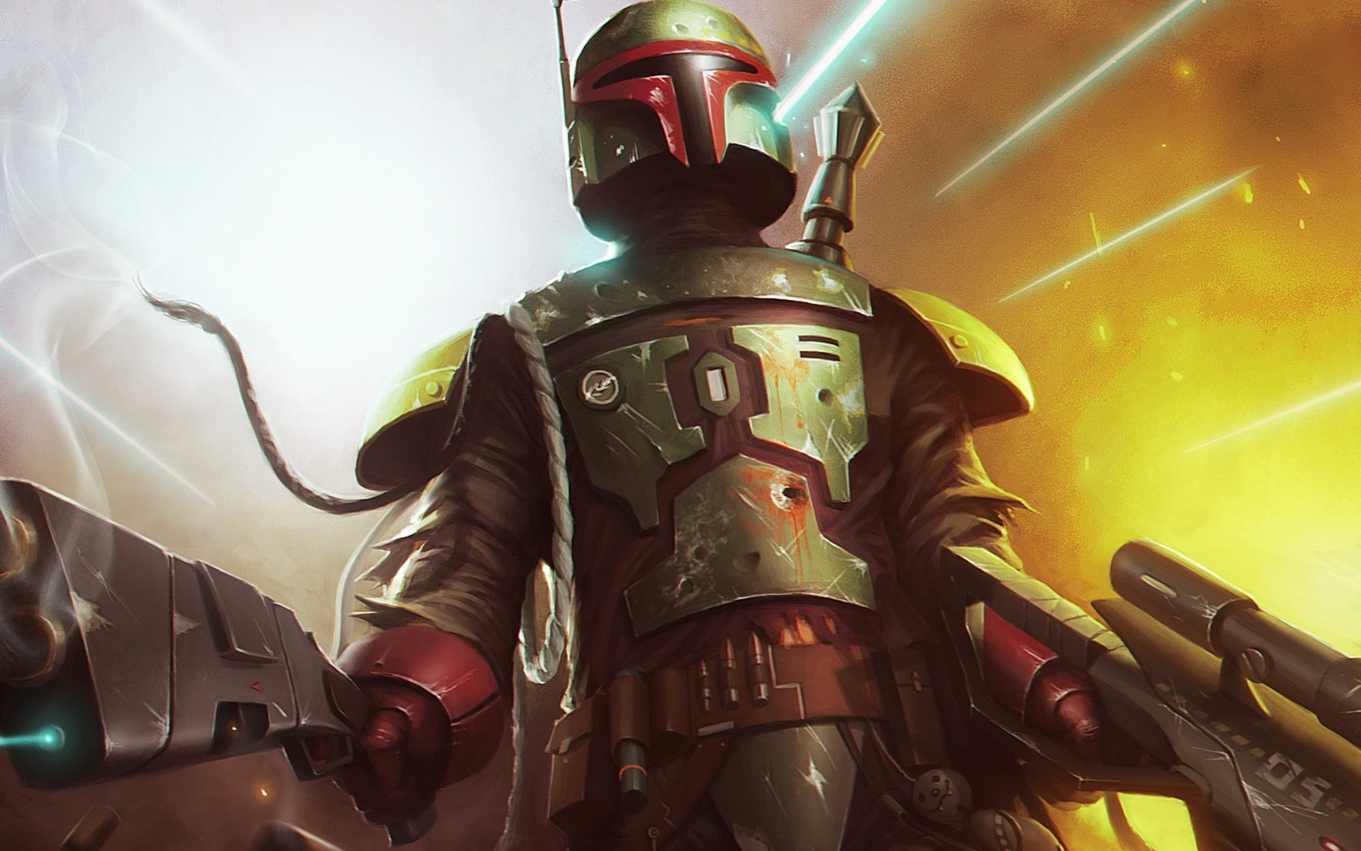 bounty hunter, Star Wars, artwork, Boba Fett, 1080P, HD Wallpaper