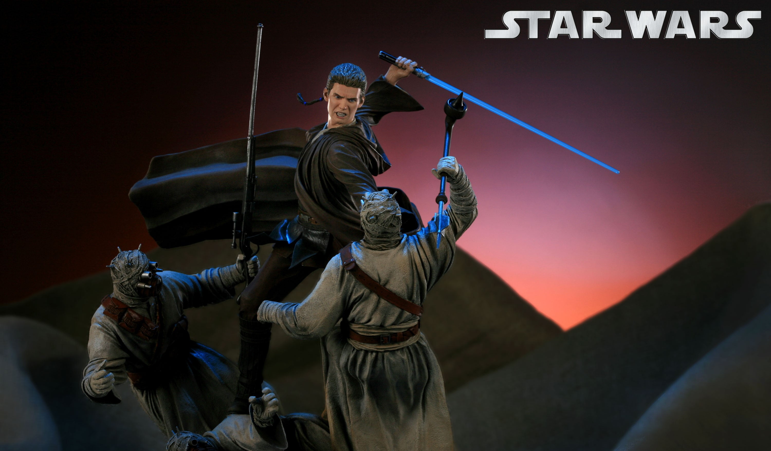 Star Wars Episode II: Attack Of The Clones, Figurine, Anakin Skywalker, Star Wars, Tusken Raider, 2K, HD Wallpaper