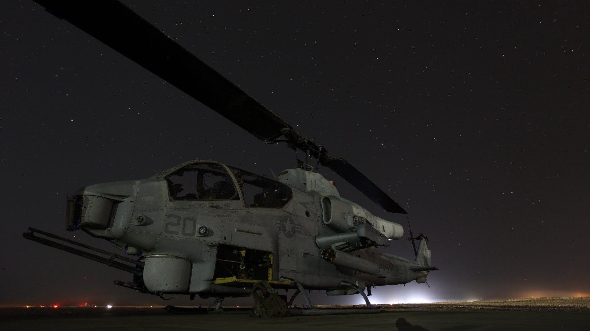 night, military, gray, ah-1 cobra, technology, army, helicopter, nature, cockpit, 1080P, transportation, black, air Vehicle, low angle view, war, no people, HD Wallpaper