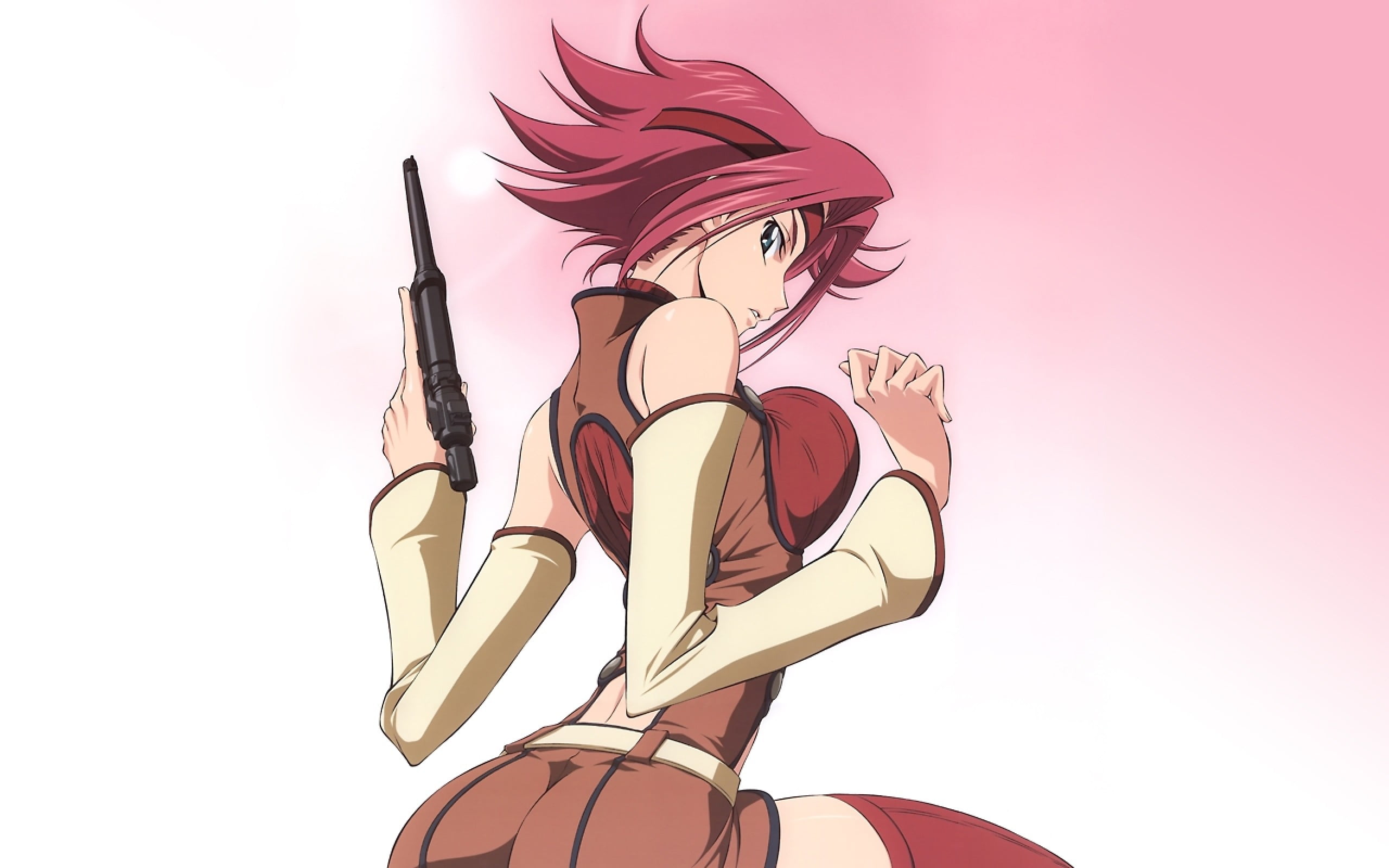 activity, Code Geass, fashion, Kallen Stadtfeld, anime, studio shot, no people, wall - building feature, human representation, representation, clothing, HD Wallpaper
