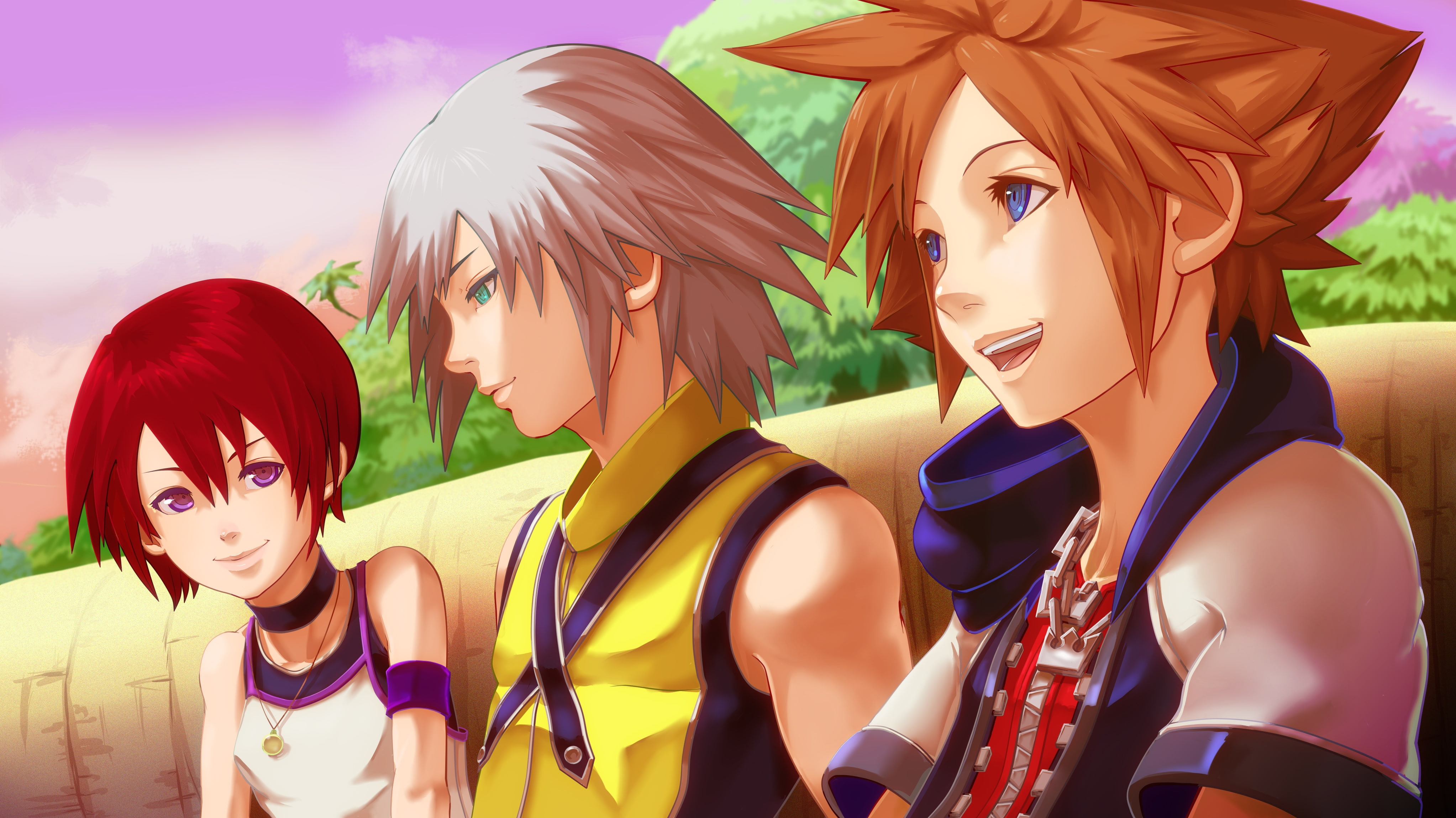 outdoors, portrait, lifestyles, dyed red hair, hairstyle, nature, Anime, anime style games, human representation, beauty, women, 4K, wig, young adult, HD Wallpaper
