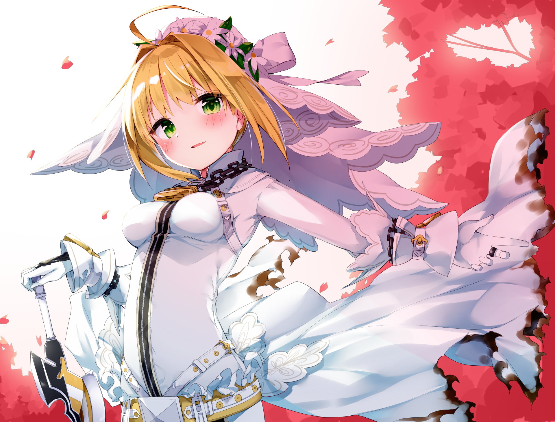 Saber Bride, Saber (Fate Series), Fate/Extra CCC, Anime, 1080P, HD Wallpaper