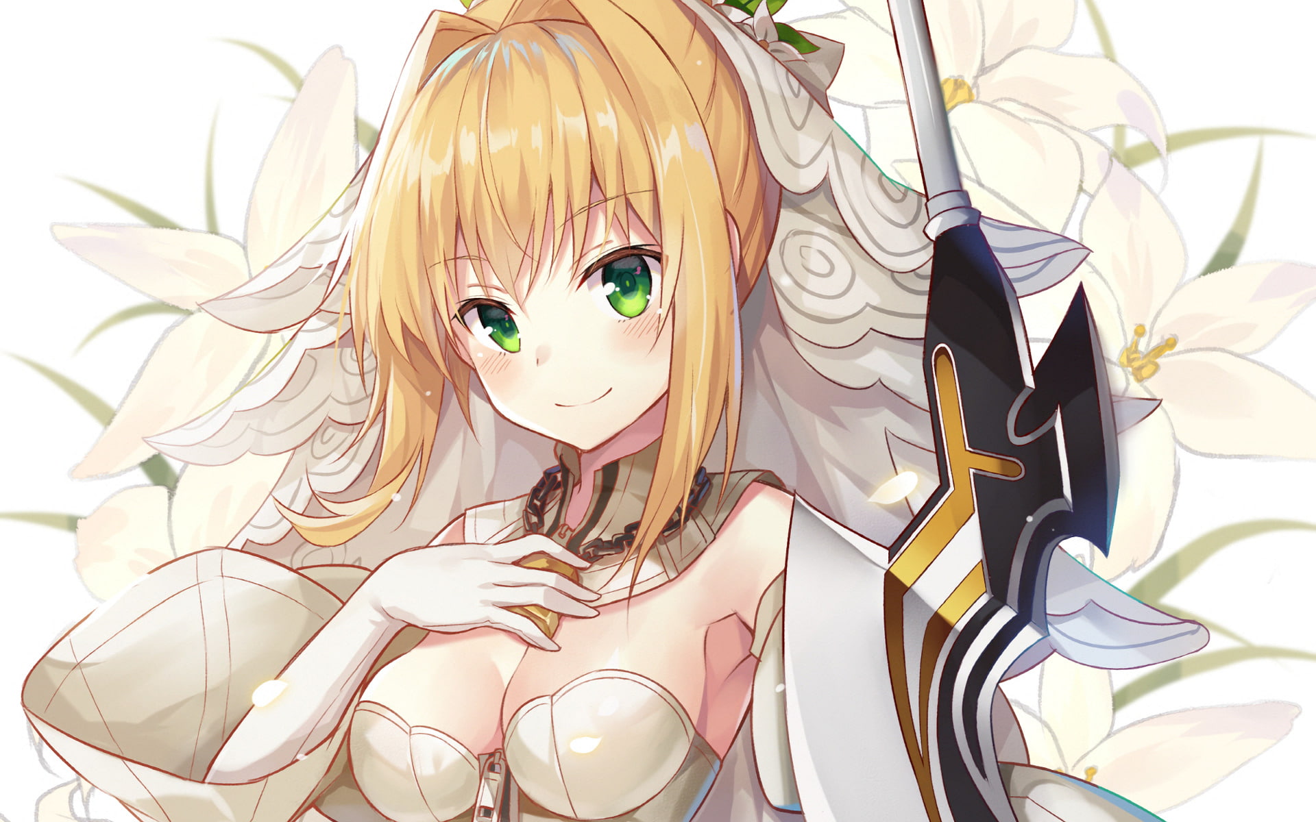 Saber Bride, Fate/Grand Order, Saber (Fate Series), 1080P, Fate Series, HD Wallpaper