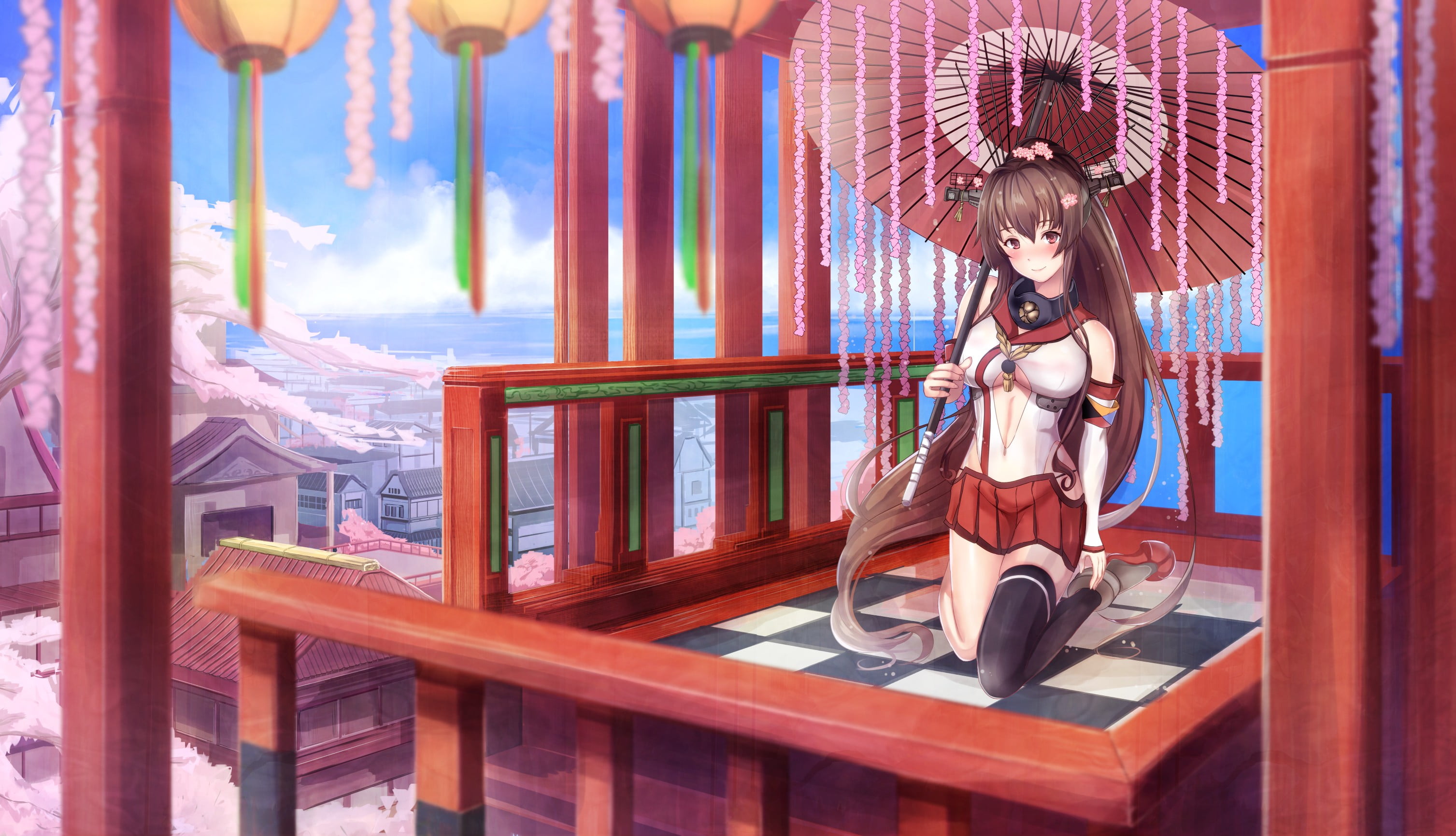anime girls, long hair, small, girls, 2K, Kantai Collection, childhood, cute, looking, waist up, anime, women, clothing, child, hairstyle, females, front view, HD Wallpaper