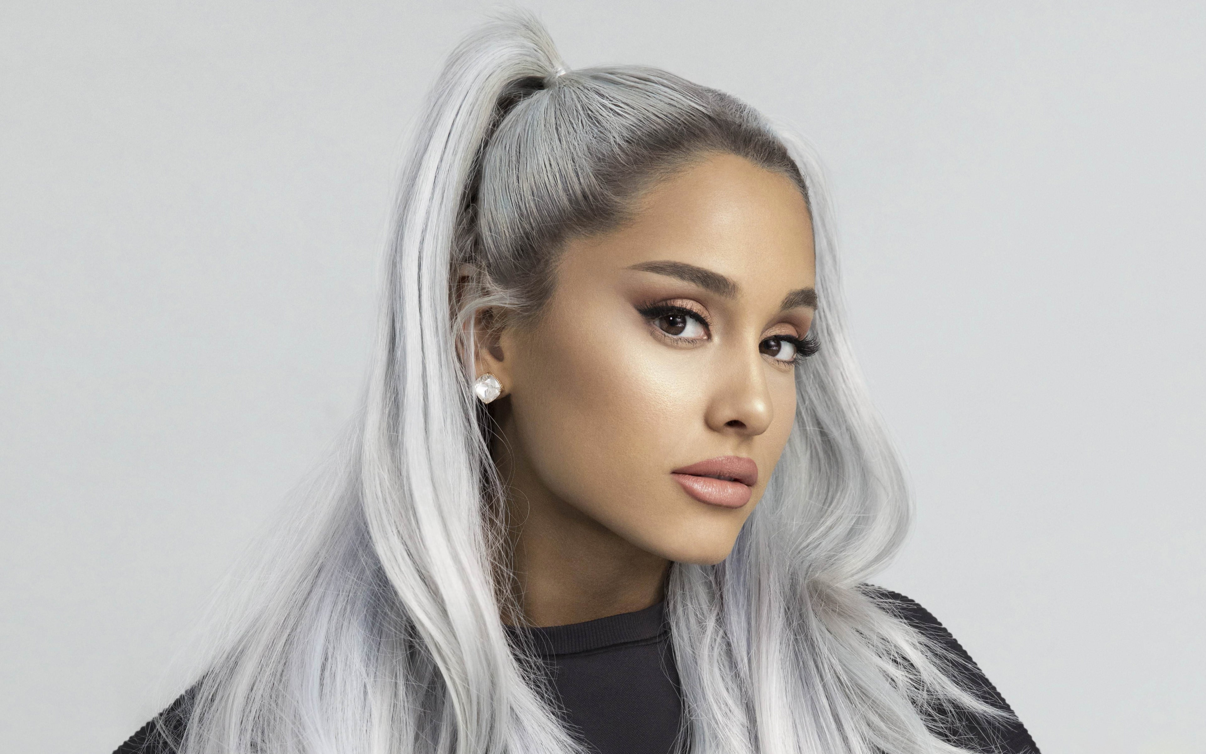 4K, actress, Ariana Grande, blonde, HD Wallpaper