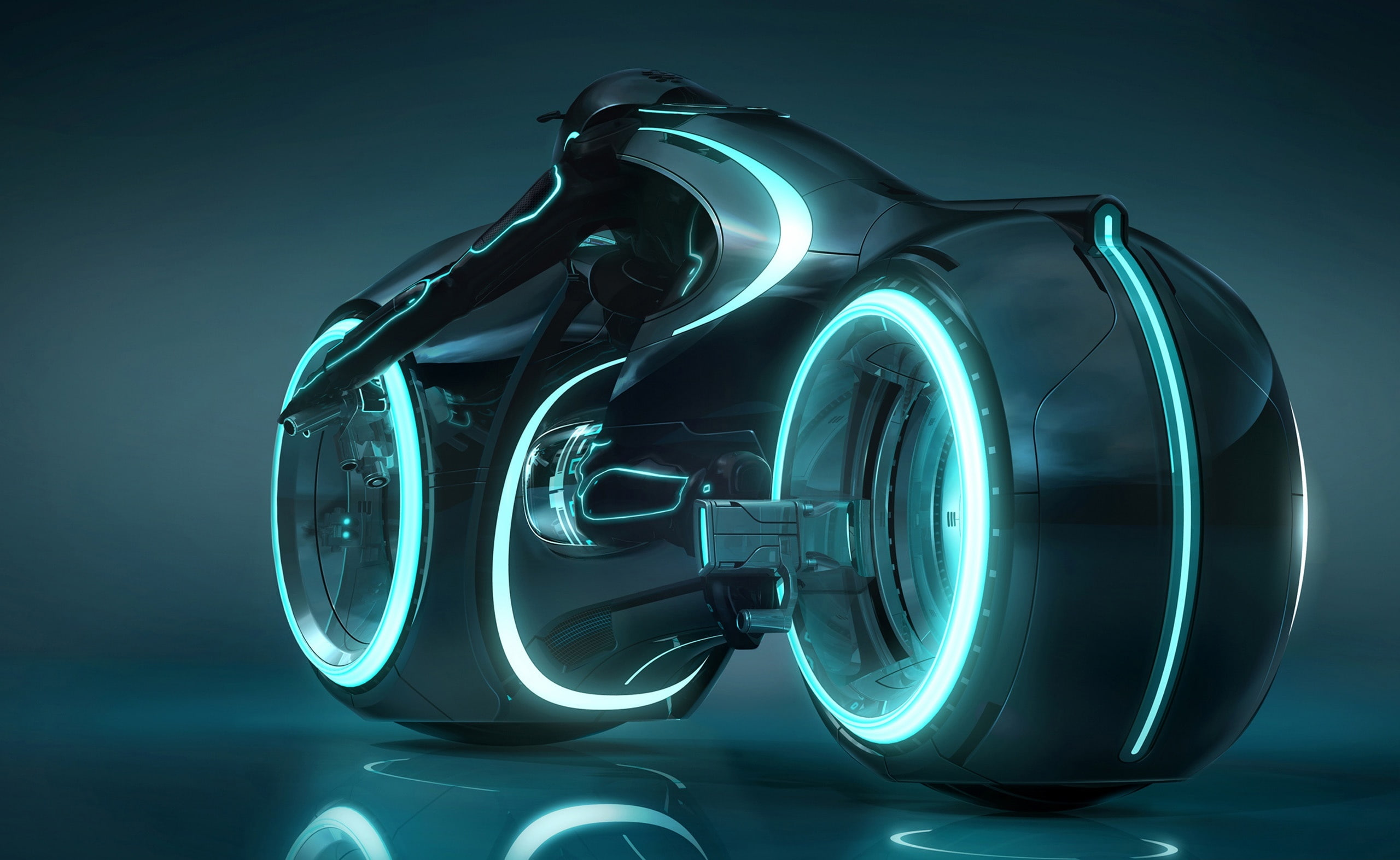  close-up, 2010 movie, 2K, transportation, no people, motor vehicle, wheel, Movies, science fiction movie, light cycle, industry, single object, HD Wallpaper