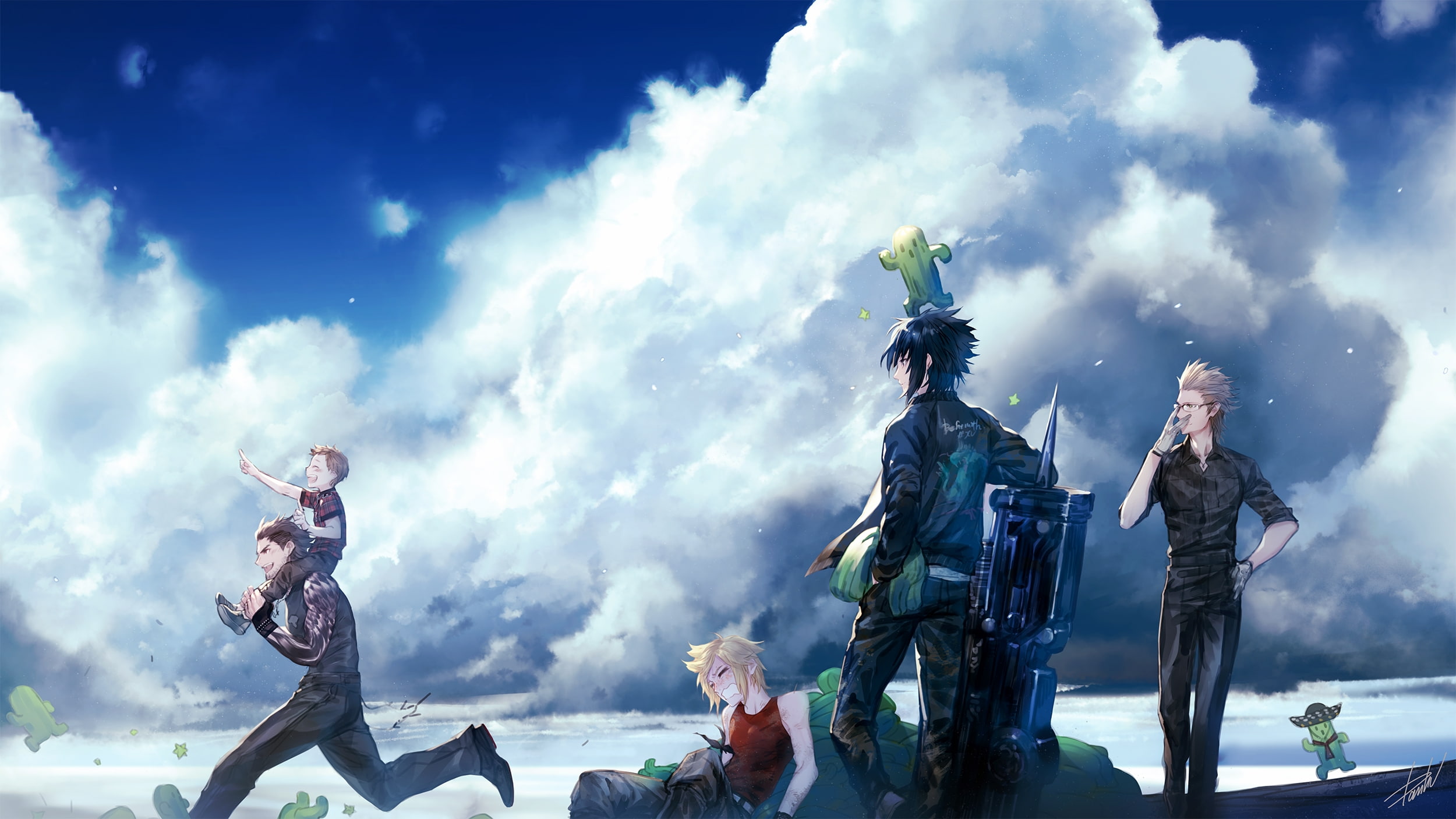 cloud - sky, military, smoke - physical structure, activity, representation, day, stage, government, people, statue, Anime, arts culture and entertainment, HD Wallpaper