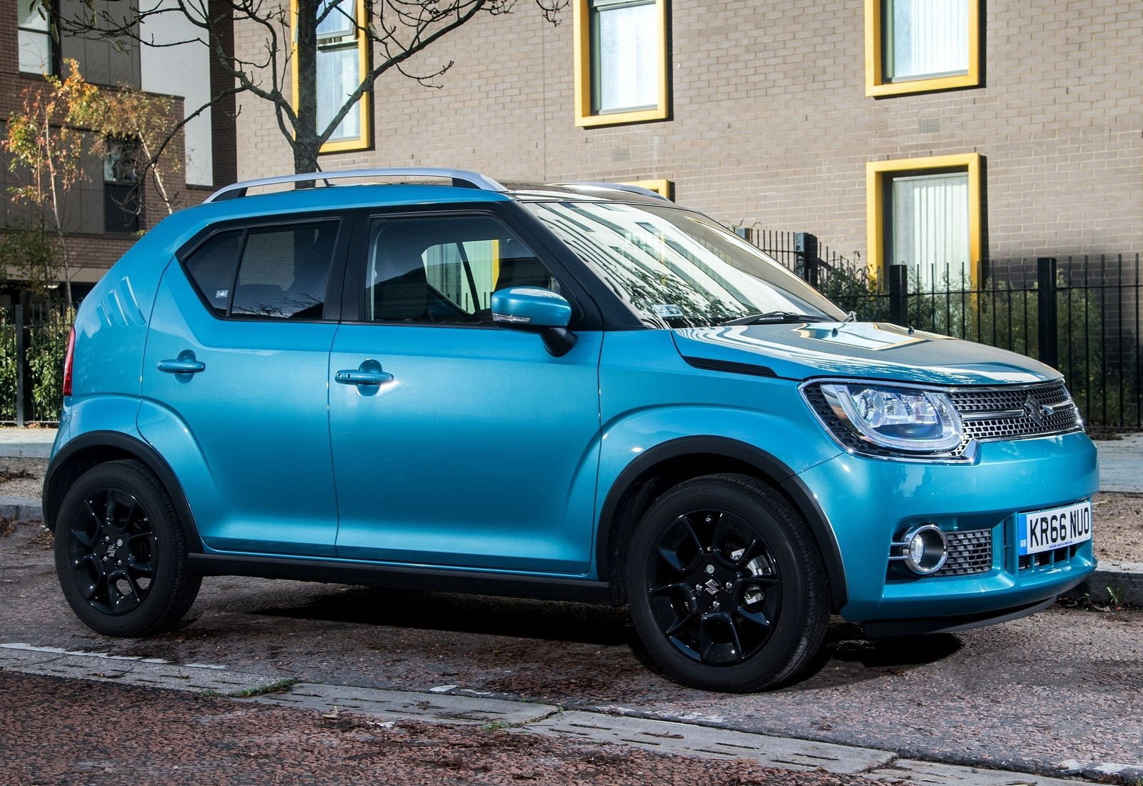 mode of transportation, built structure, car, street, luxury, parking, day, stationary, suzuki, ignis, (2017), no people, blue, 720P, land vehicle, city, HD Wallpaper