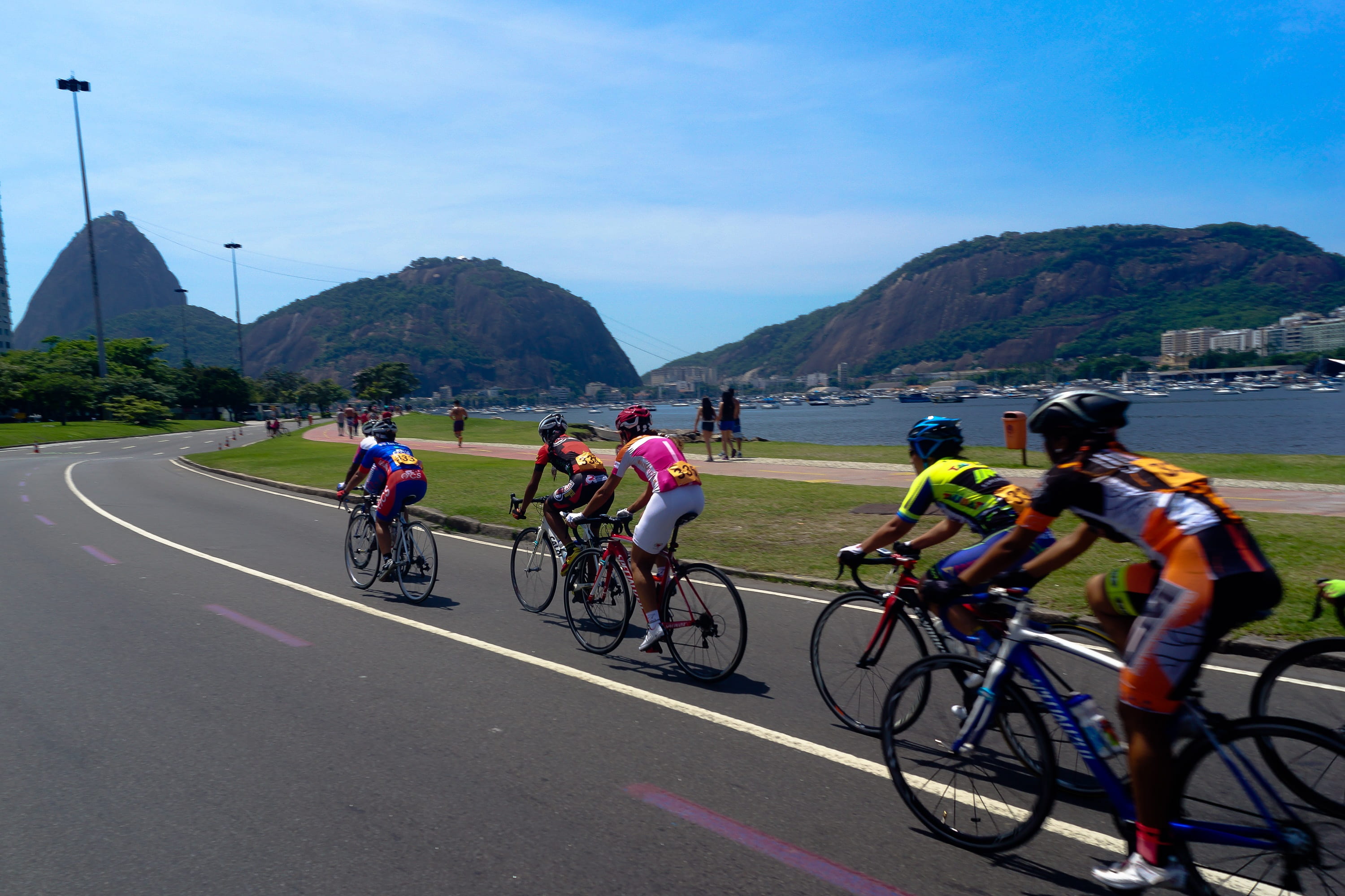 land vehicle, atleta, pão de açucar, road, cyclist, nature, rio de janeiro, race, group of people, corrida, cycling, racing bicycle, bicicleta, competition, HD Wallpaper