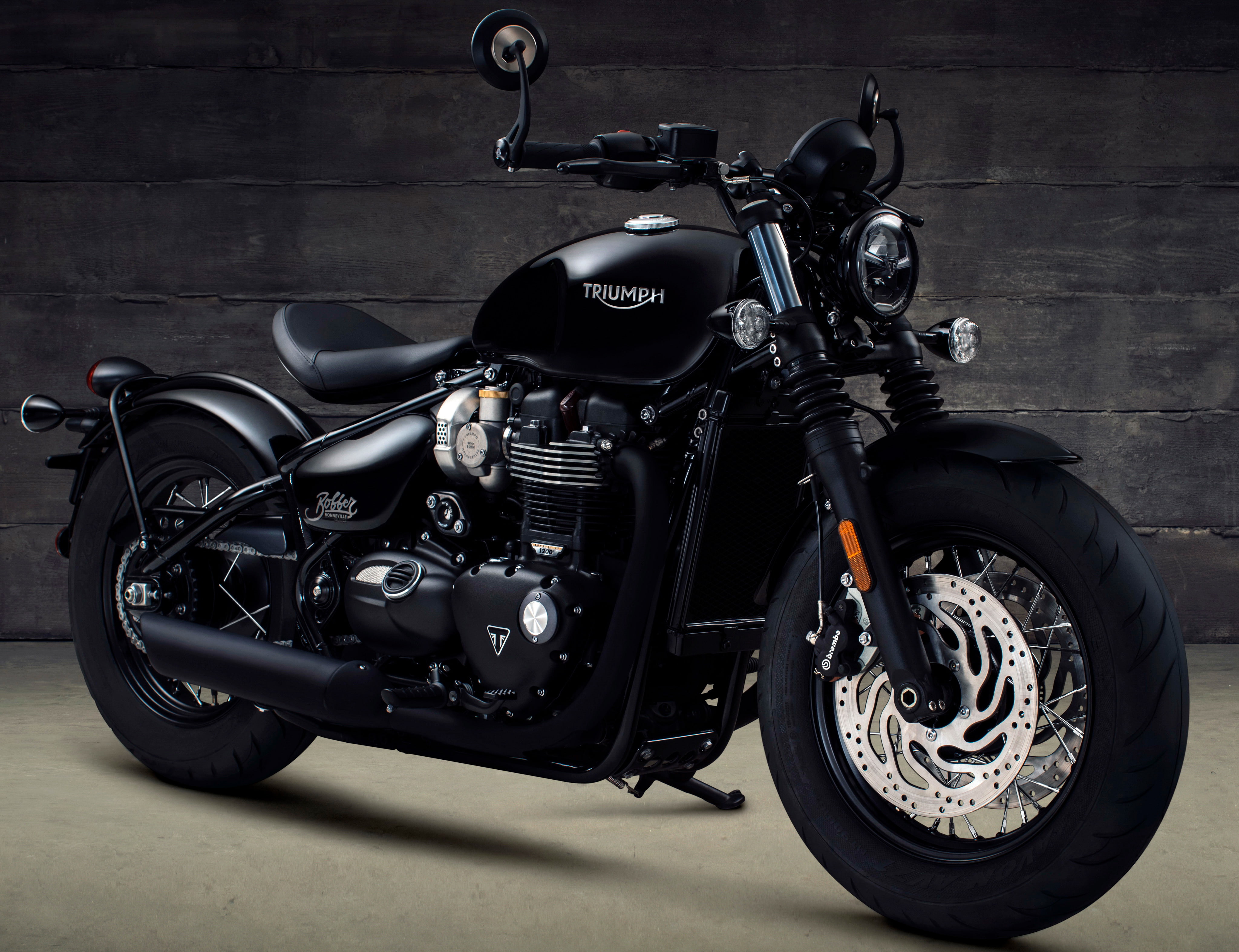 triumph, 4K, black, bonneville, bobber, HD Wallpaper