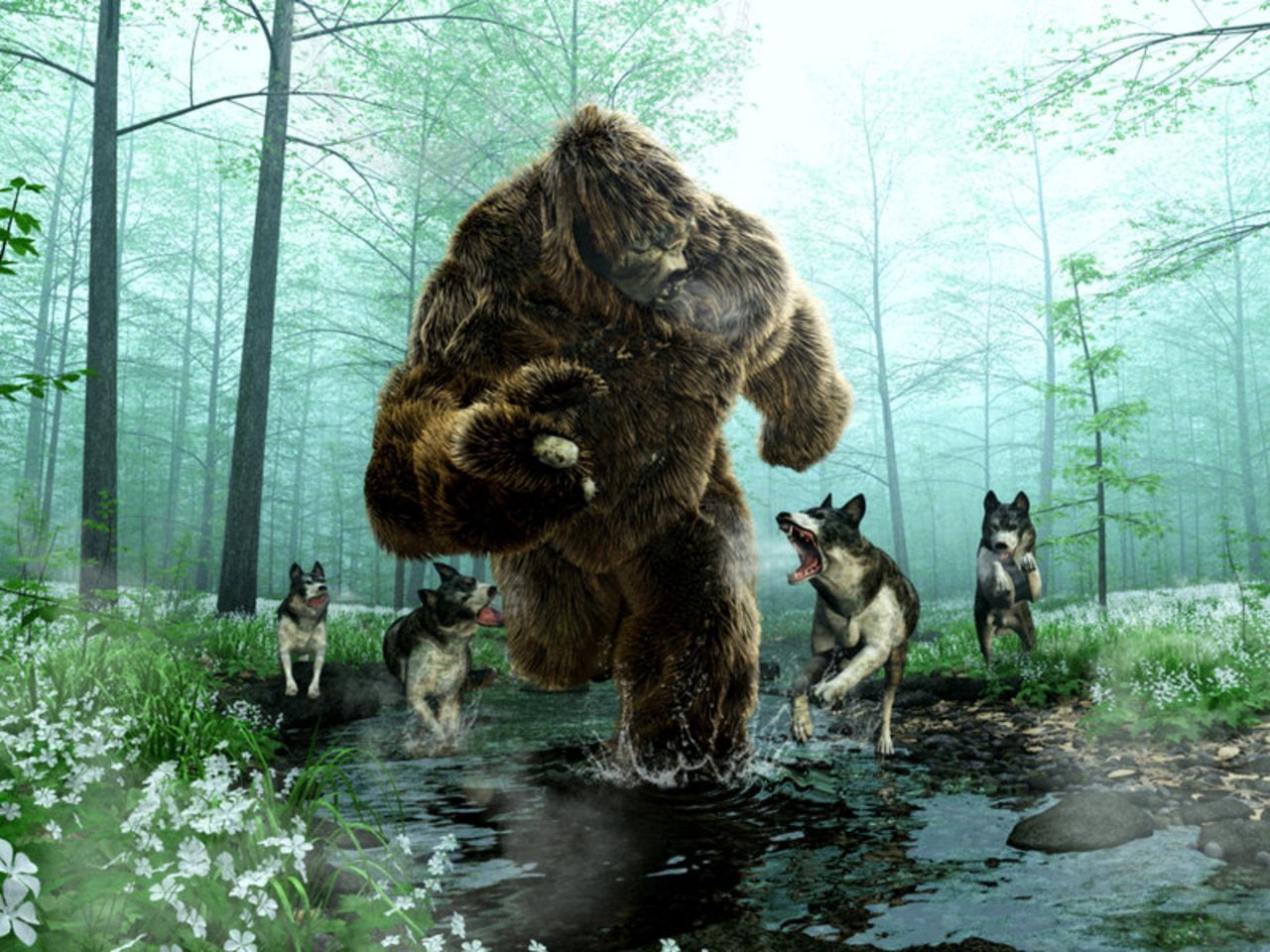 Dog, 720P, Forest, Creature, Fantasy, Yeti, HD Wallpaper