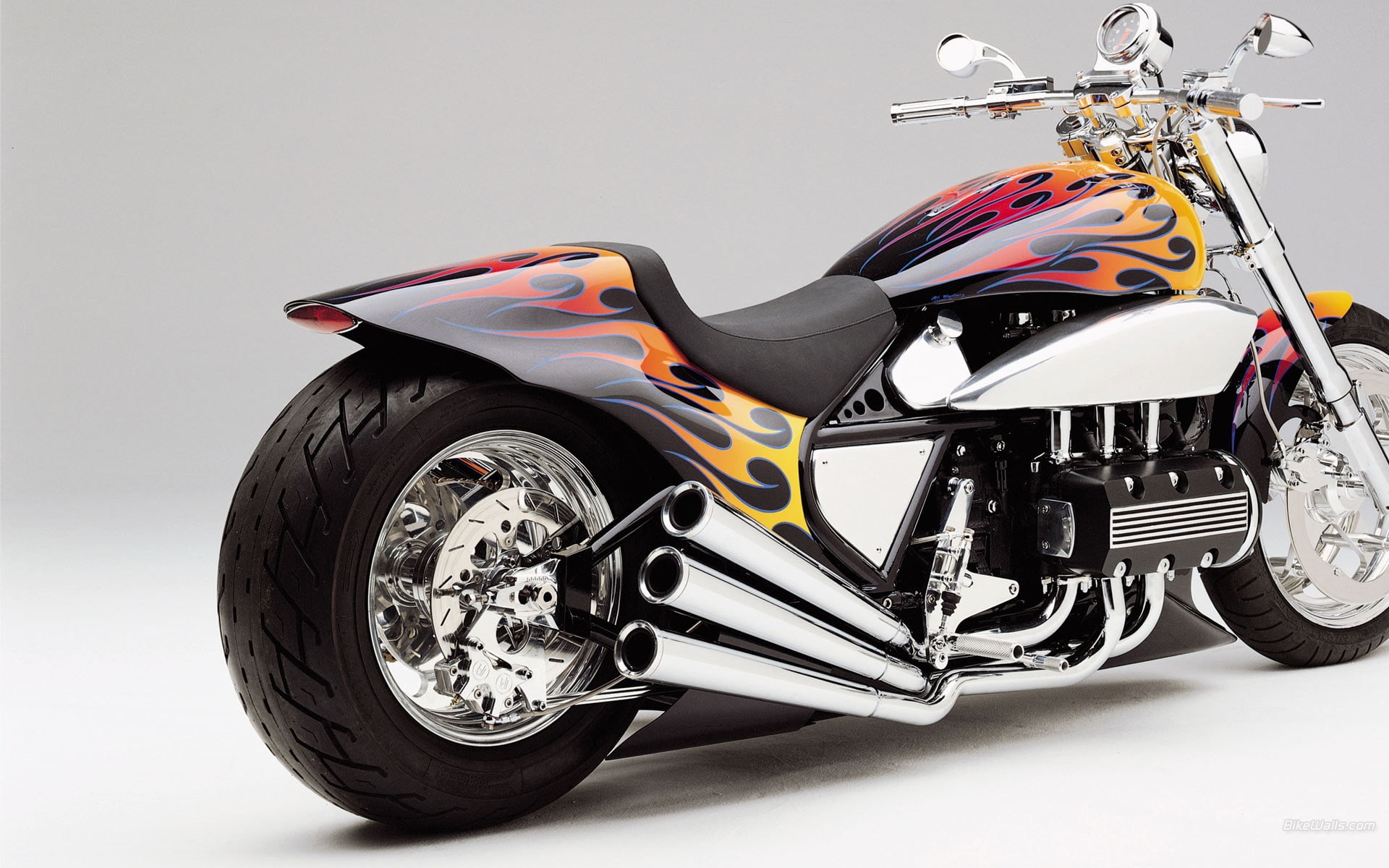 Pipe, exhaust, Motorcycle, 1080P, Three, HD Wallpaper