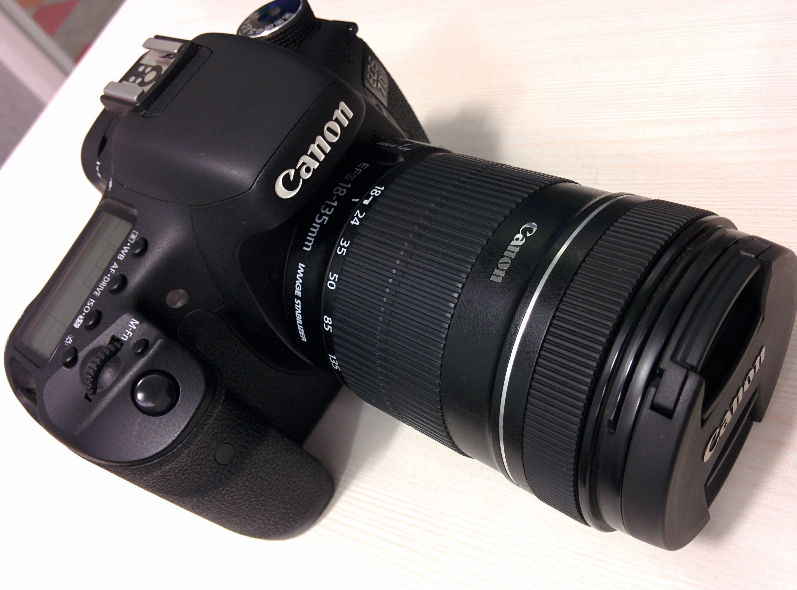 7d, modern, Dslr, digital, close-up, lens - optical instrument, slr camera, communication, technology, no people, lens - eye, Canon, black color, white background, HD Wallpaper