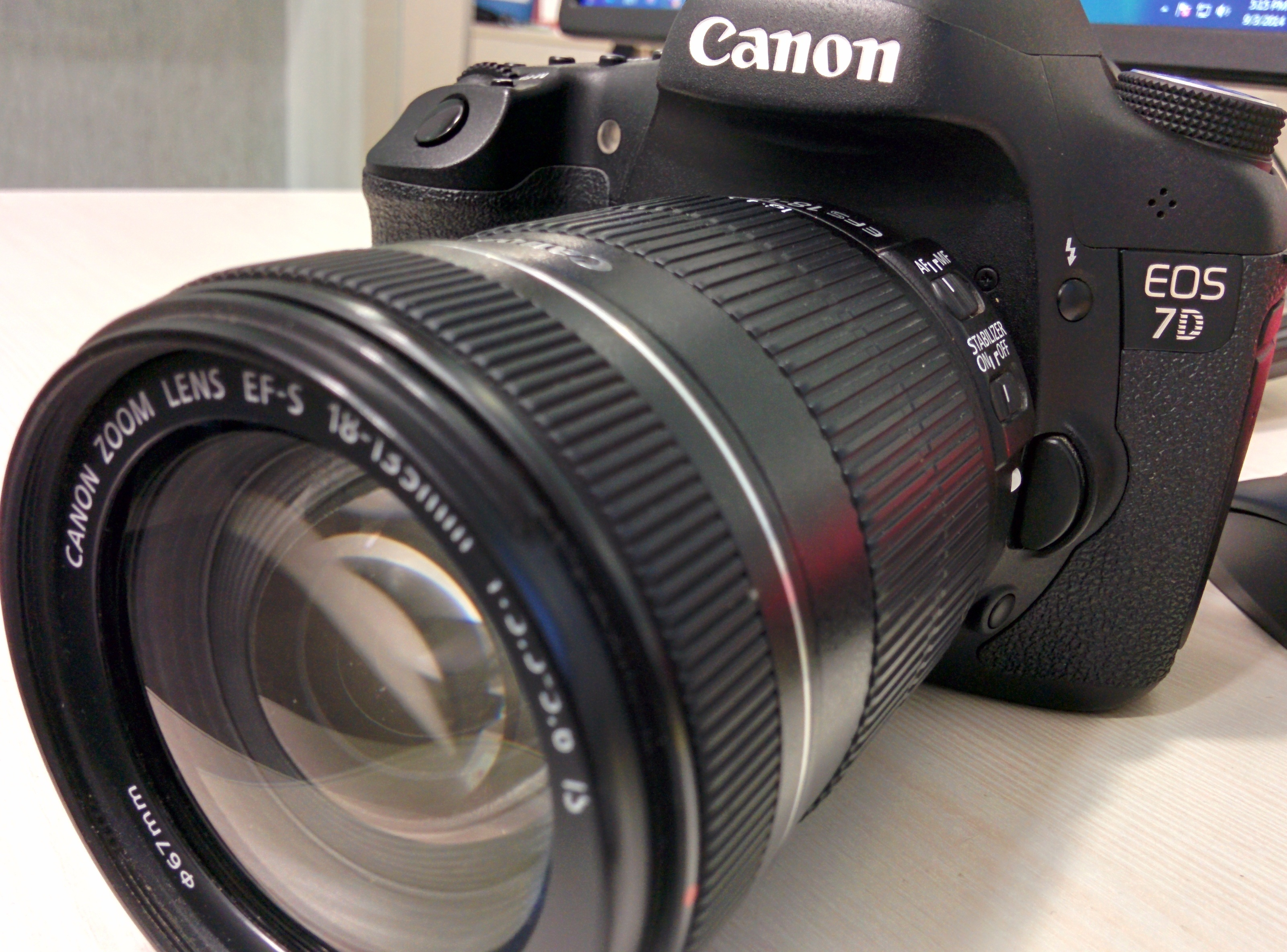 lens - optical instrument, indoors, dslr, 2K, slr camera, photography themes, black color, lens, 7d, home video camera, equipment, canon, technology, no people, HD Wallpaper