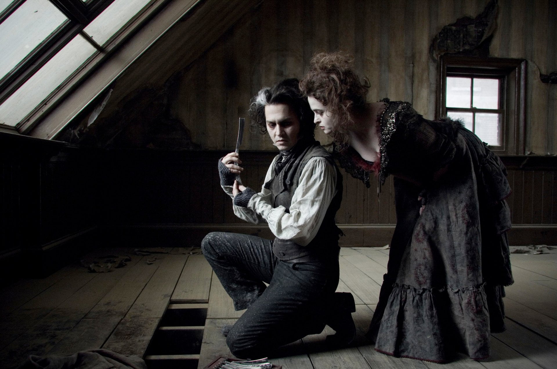 heterosexual couple, full length, young couple, beautiful woman, women, digital, indoors, 1080P, emotion, Helena Bonham Carter, lifestyles, HD Wallpaper