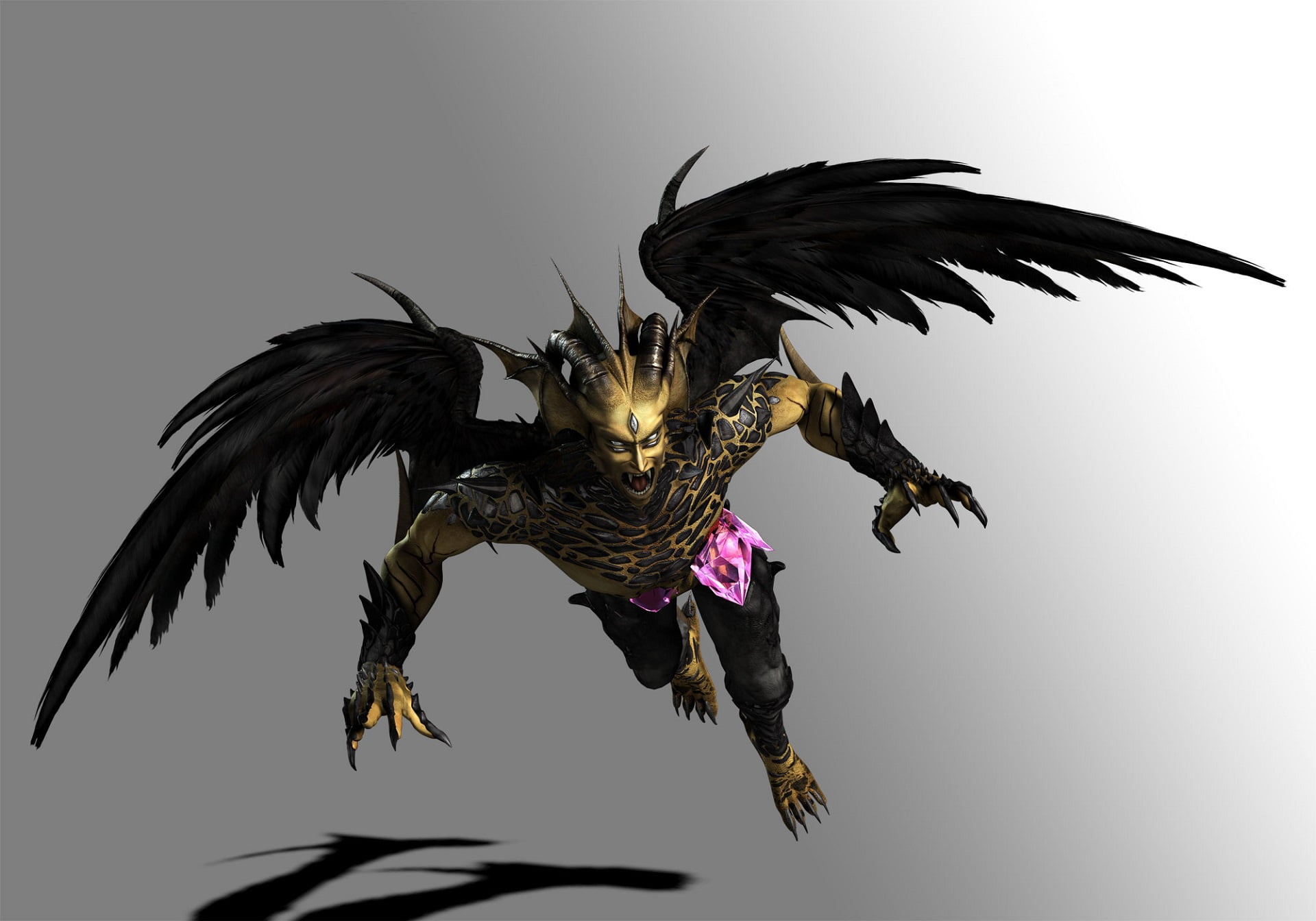 attack, vampire, Castlevania, fangs, horns, the devil, claws, the demon, third eye, black wings, evil, 1080P, HD Wallpaper